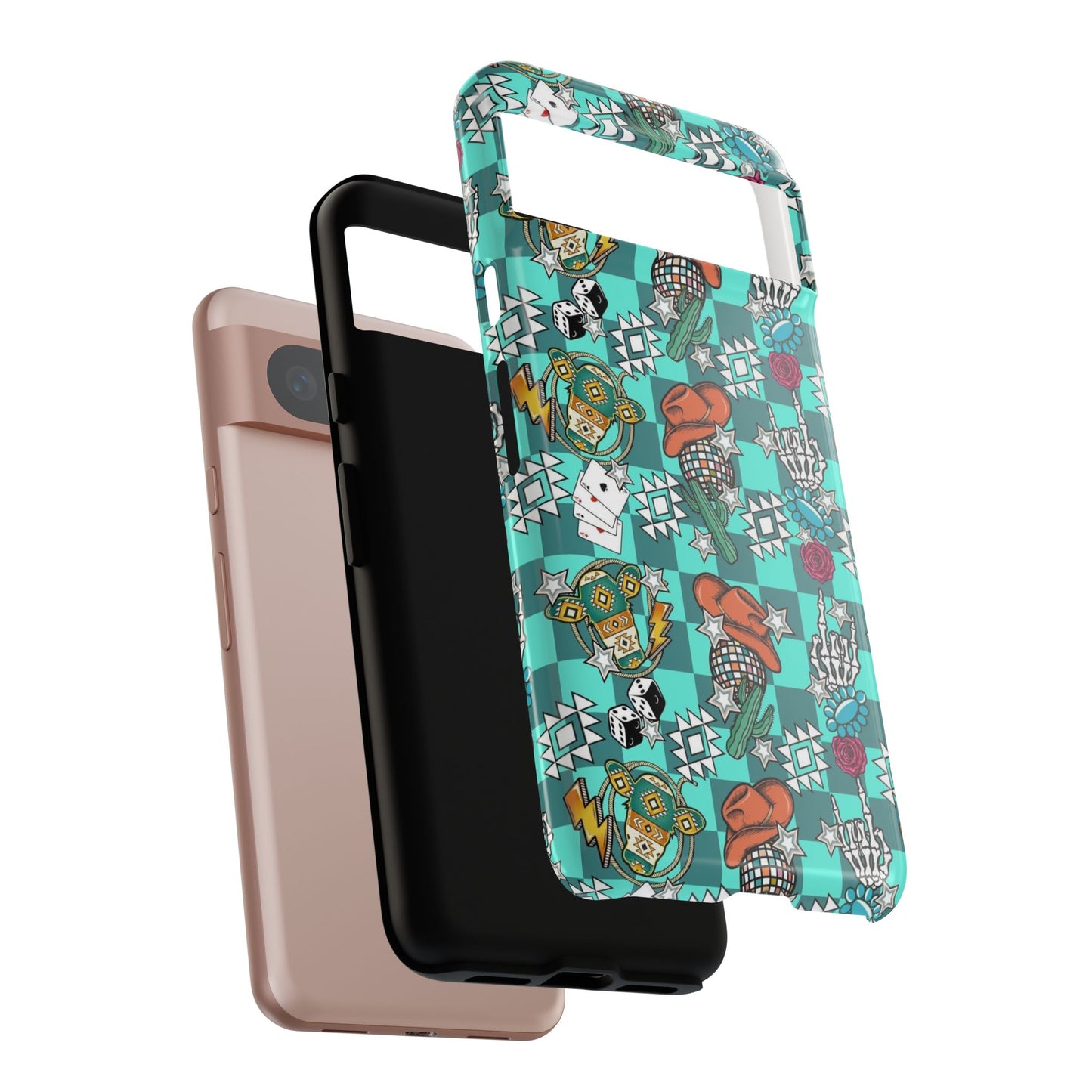 Blue Aztec Disco Tough Cases