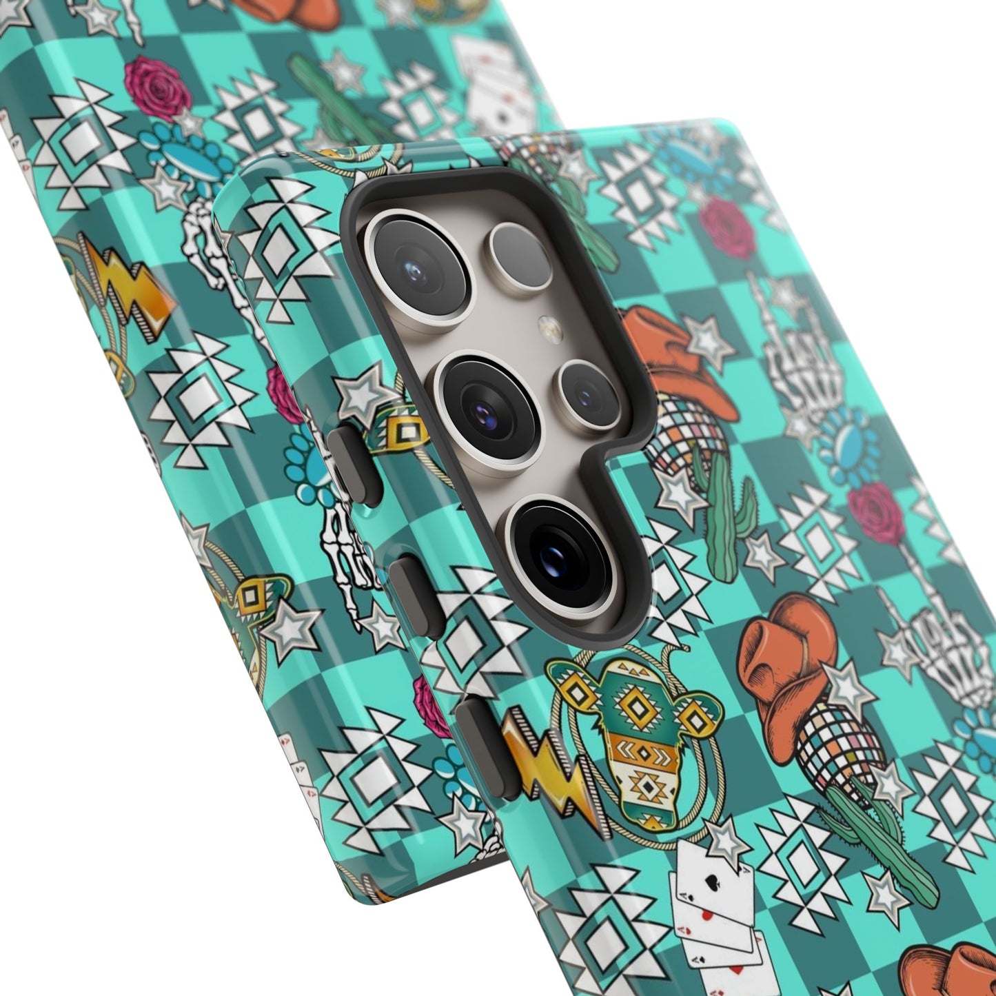 Blue Aztec Disco Tough Cases