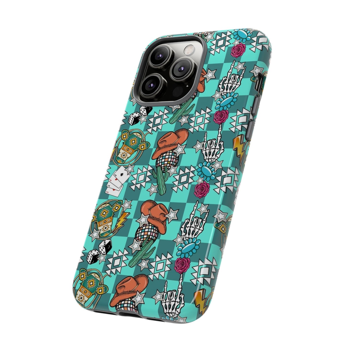 Blue Aztec Disco Tough Cases