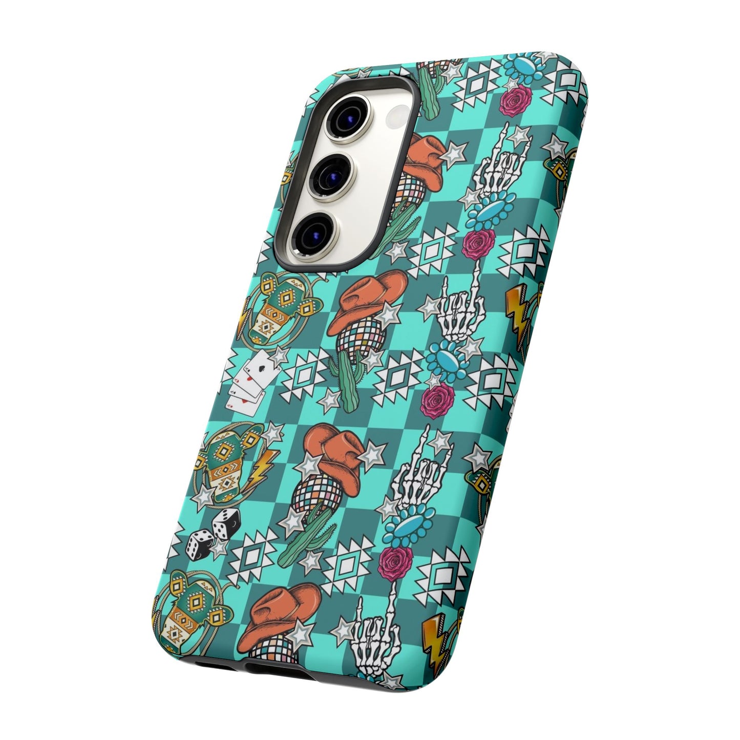 Blue Aztec Disco Tough Cases