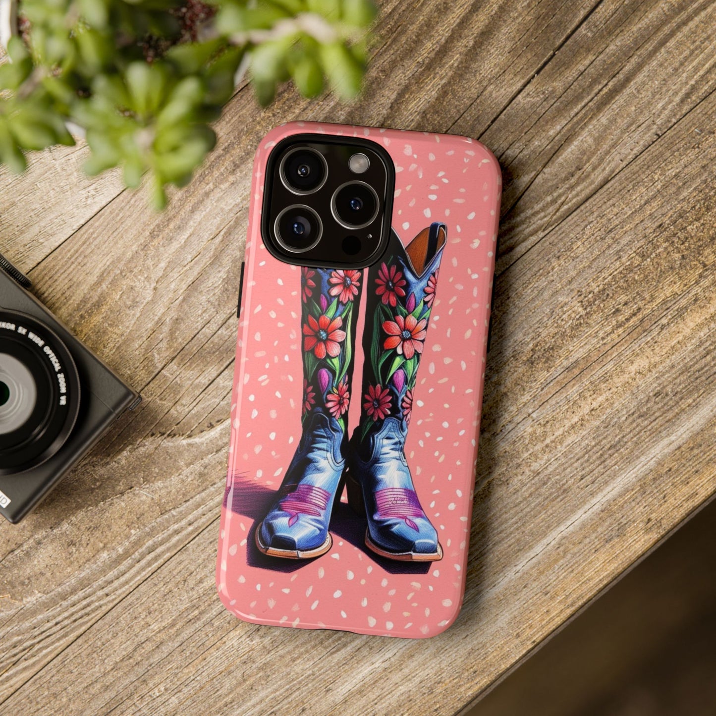 Flowered Cowboy Boots Tough Case