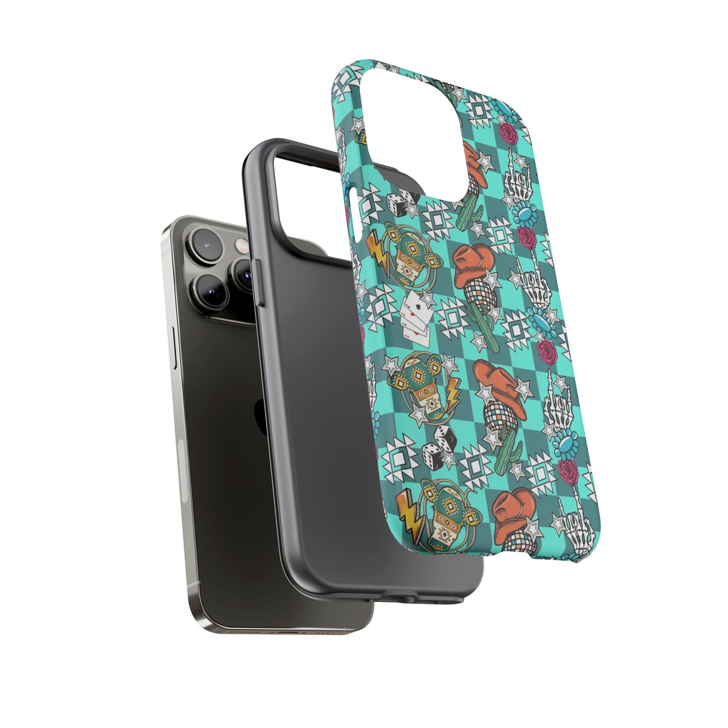 Blue Aztec Disco Tough Cases