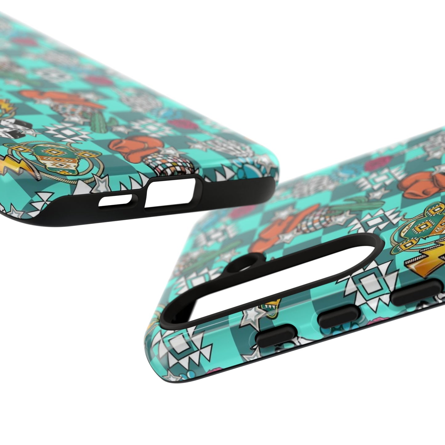 Blue Aztec Disco Tough Cases