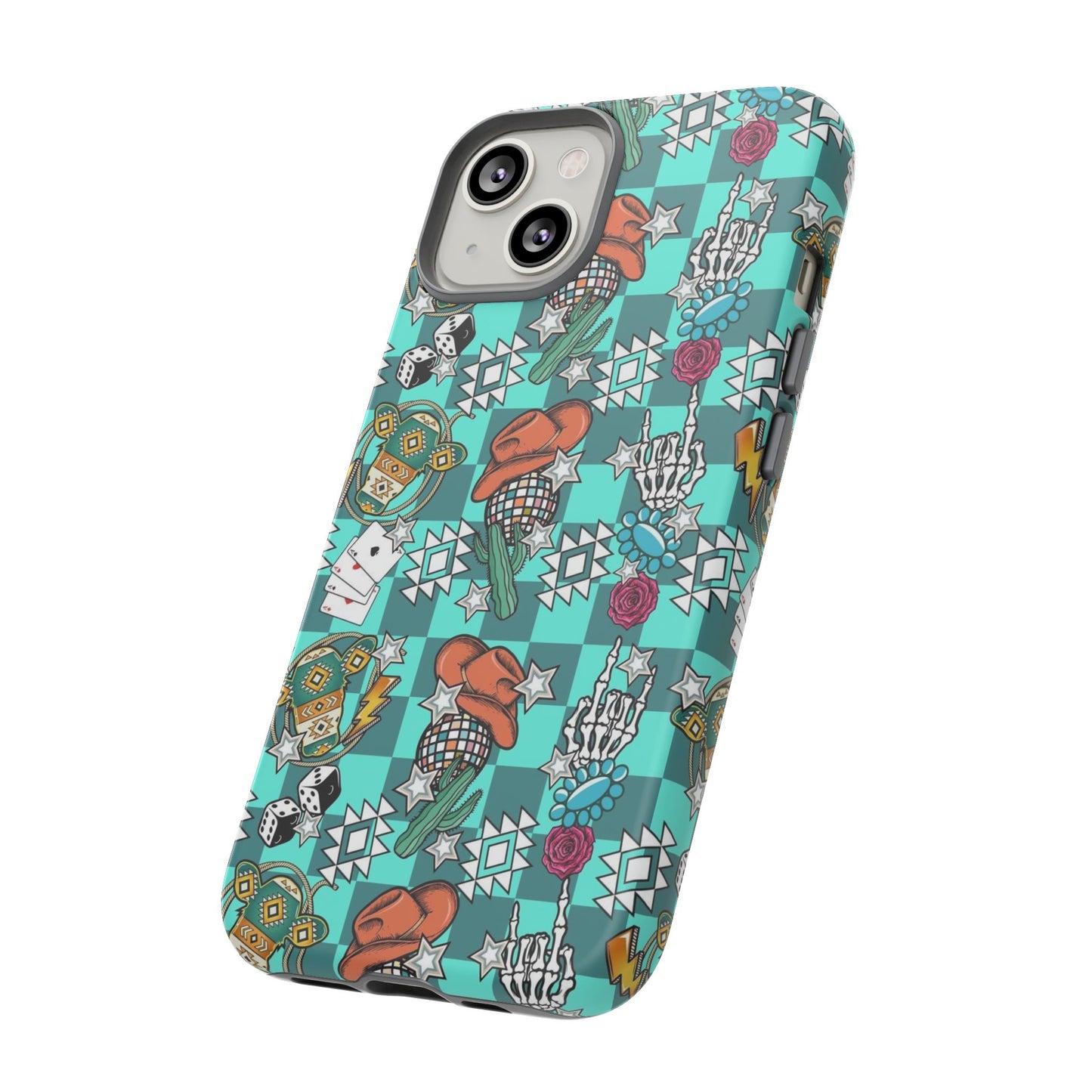 Blue Aztec Disco Tough Cases