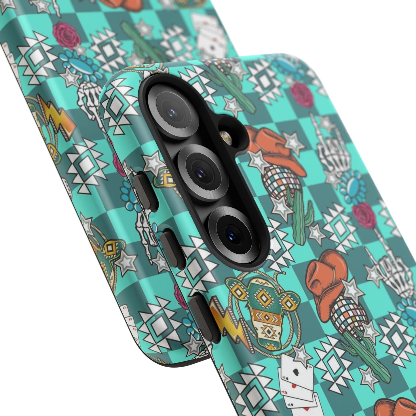 Blue Aztec Disco Tough Cases