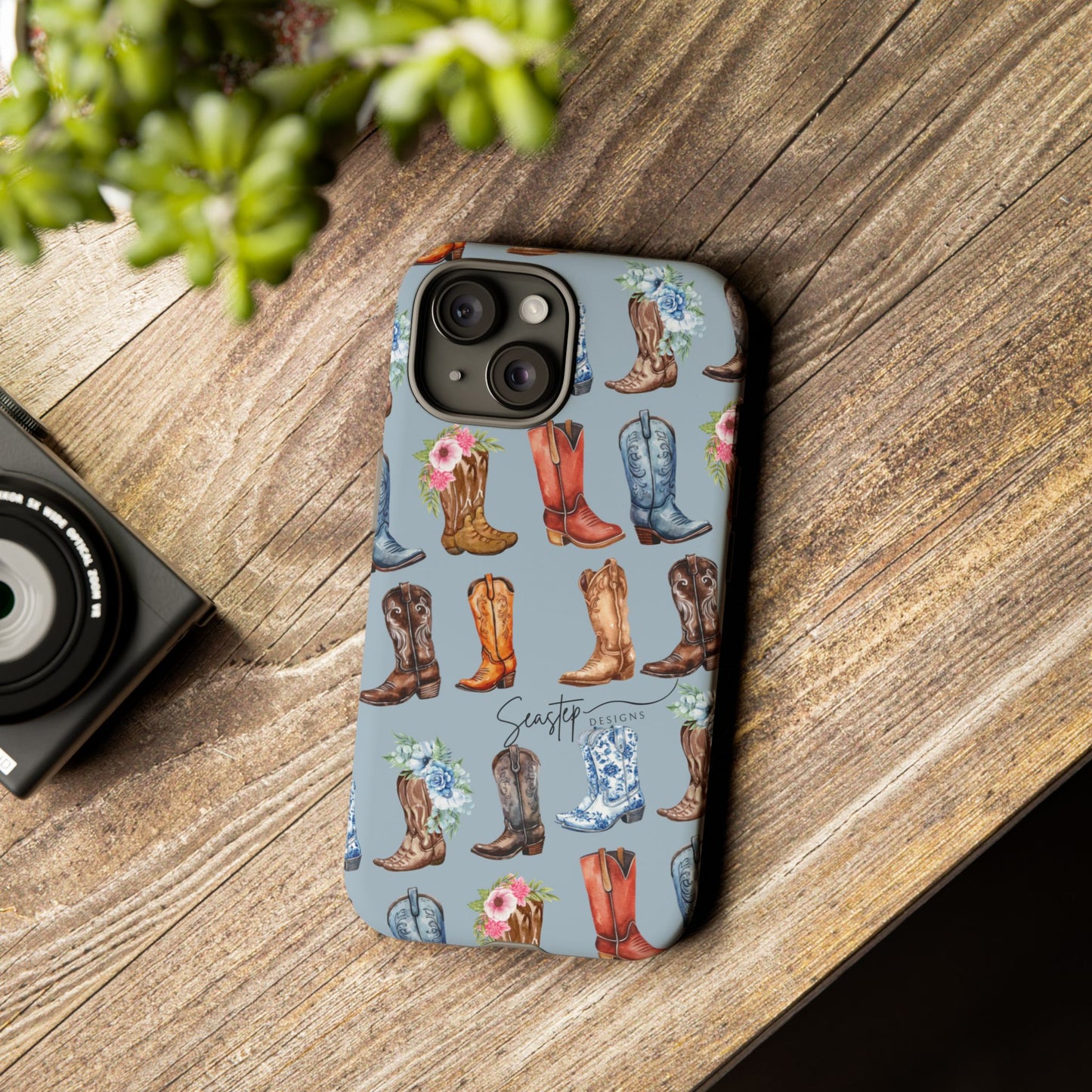 Denim Cowboy Boot Phone Case