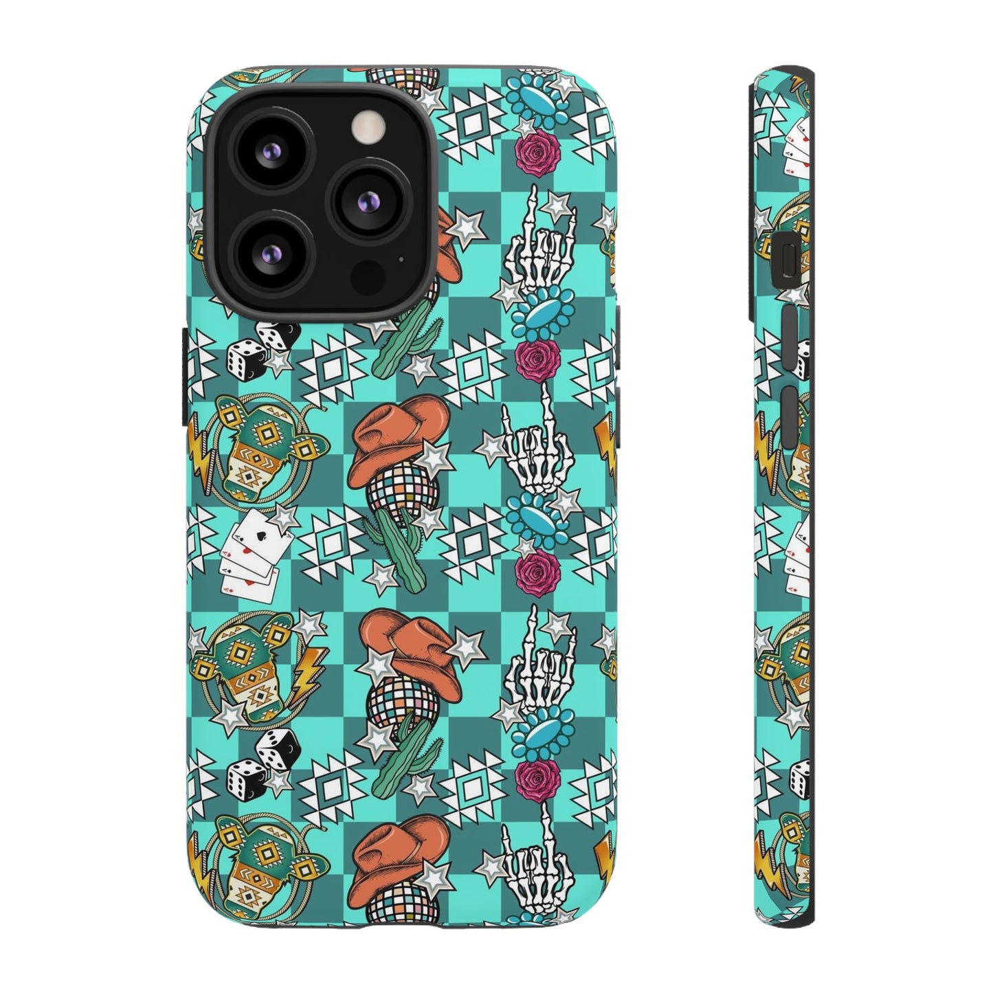 Blue Aztec Disco Tough Cases
