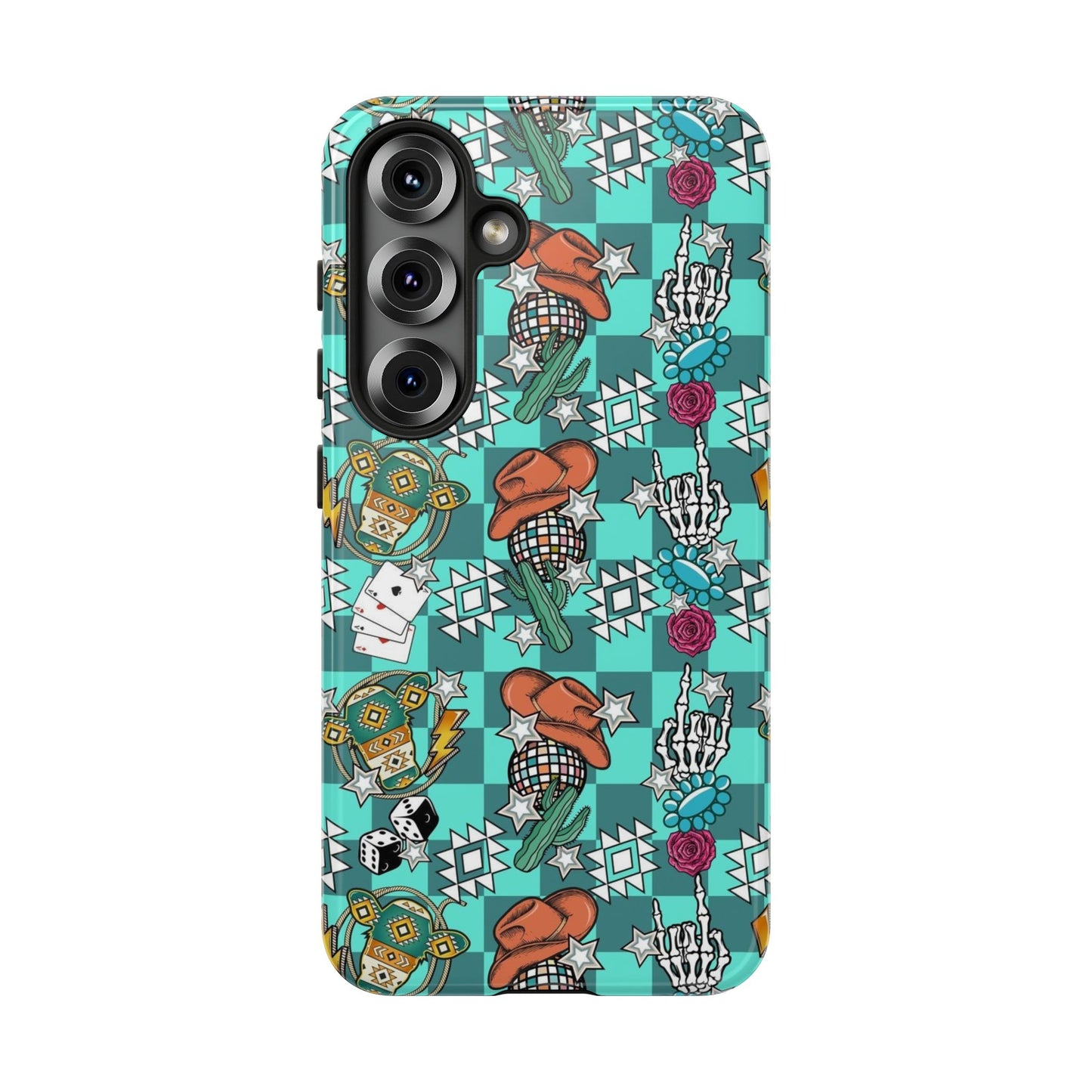 Blue Aztec Disco Tough Cases