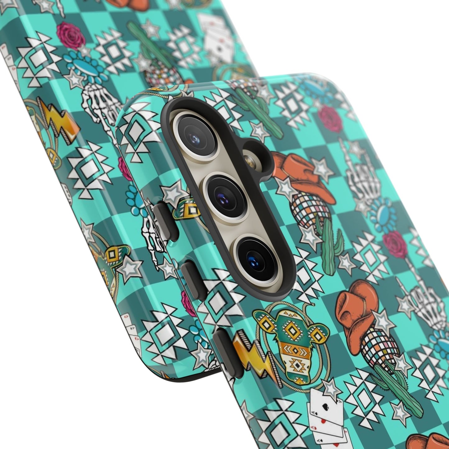 Blue Aztec Disco Tough Cases