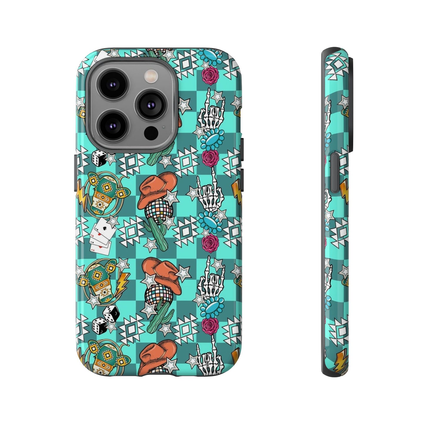 Blue Aztec Disco Tough Cases