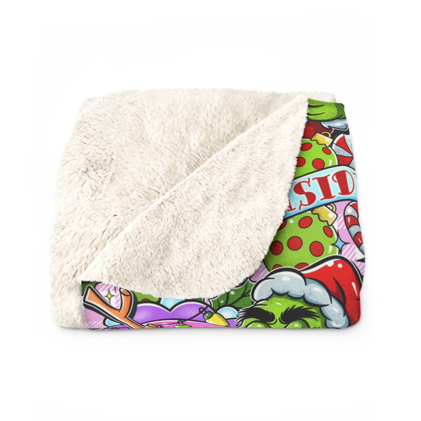 Grinch Sherpa Fleece Blanket