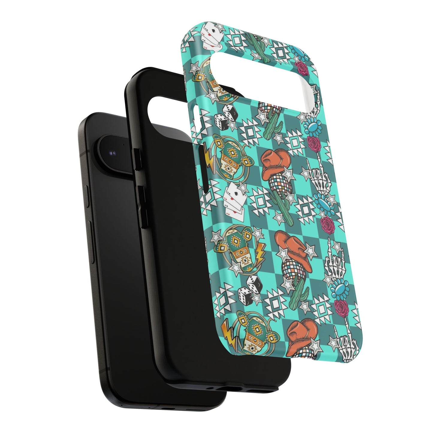Blue Aztec Disco Tough Cases