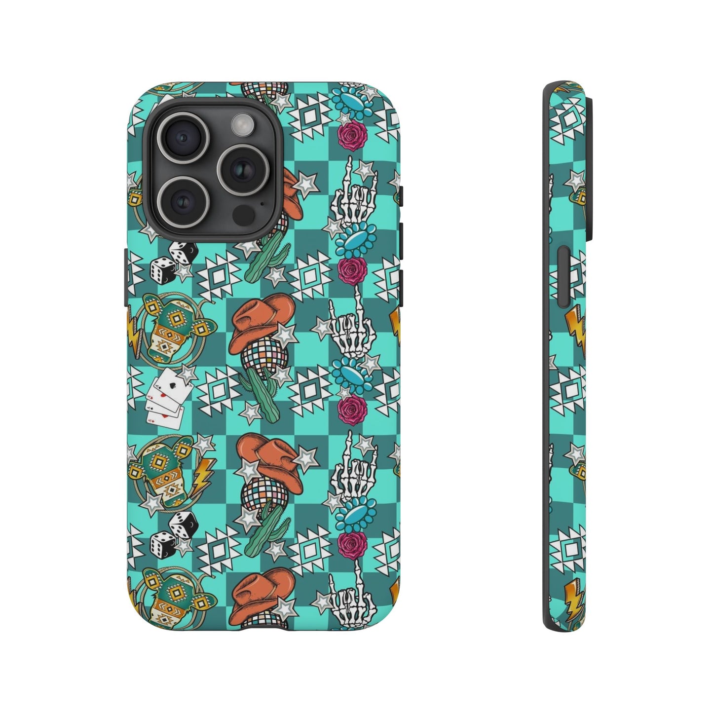 Blue Aztec Disco Tough Cases
