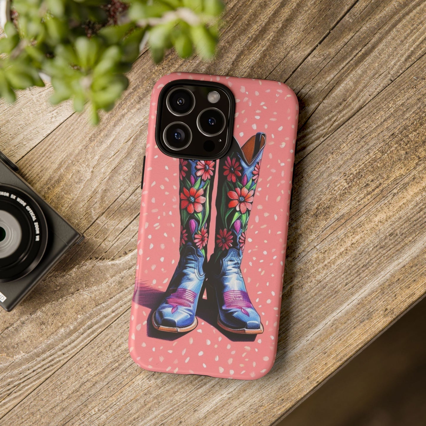 Flowered Cowboy Boots Tough Case