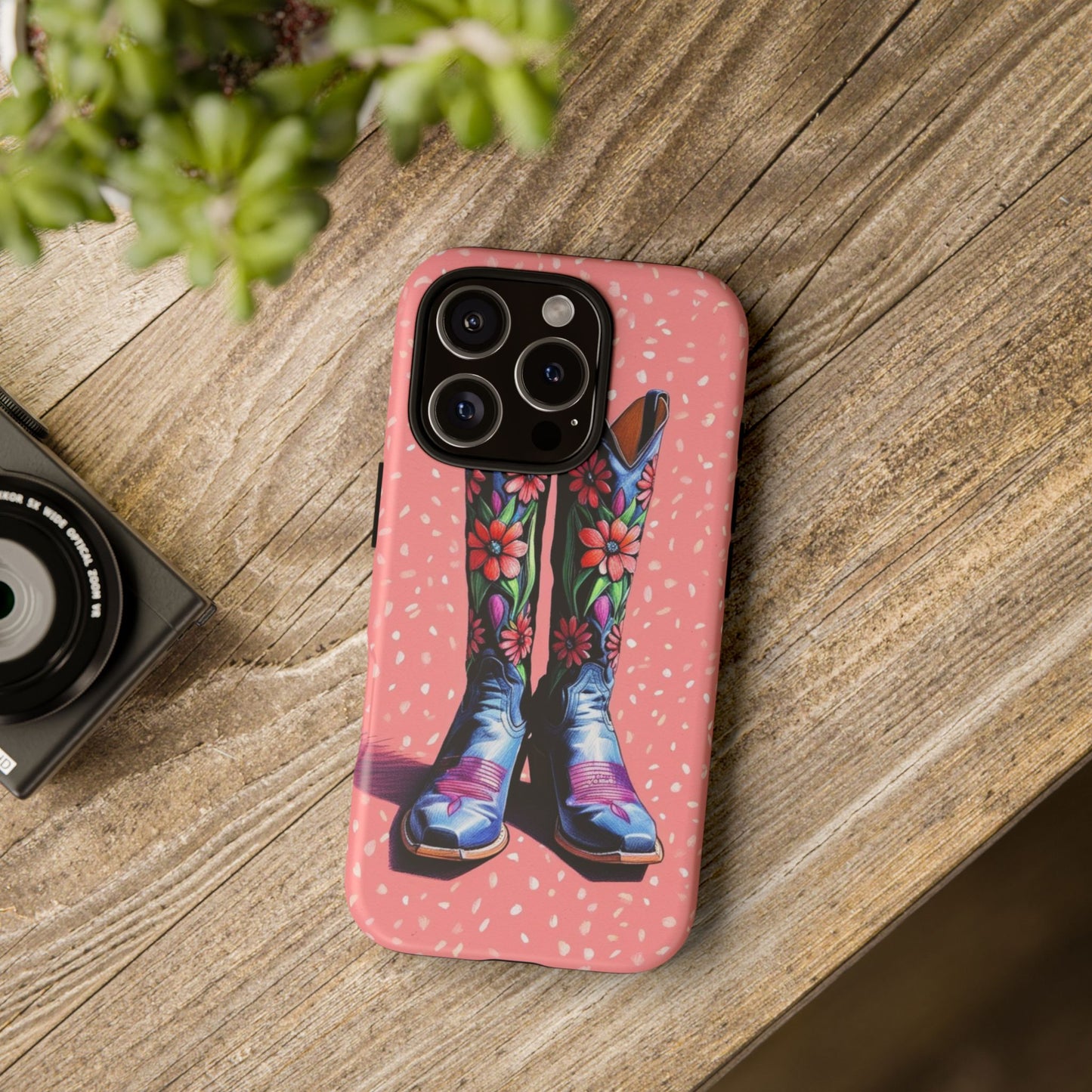 Flowered Cowboy Boots Tough Case