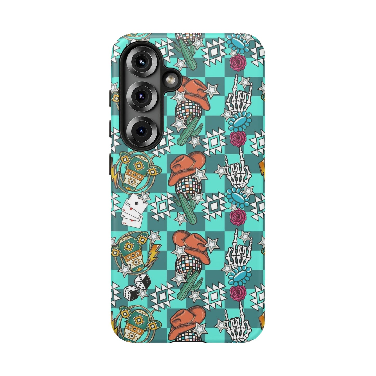 Blue Aztec Disco Tough Cases