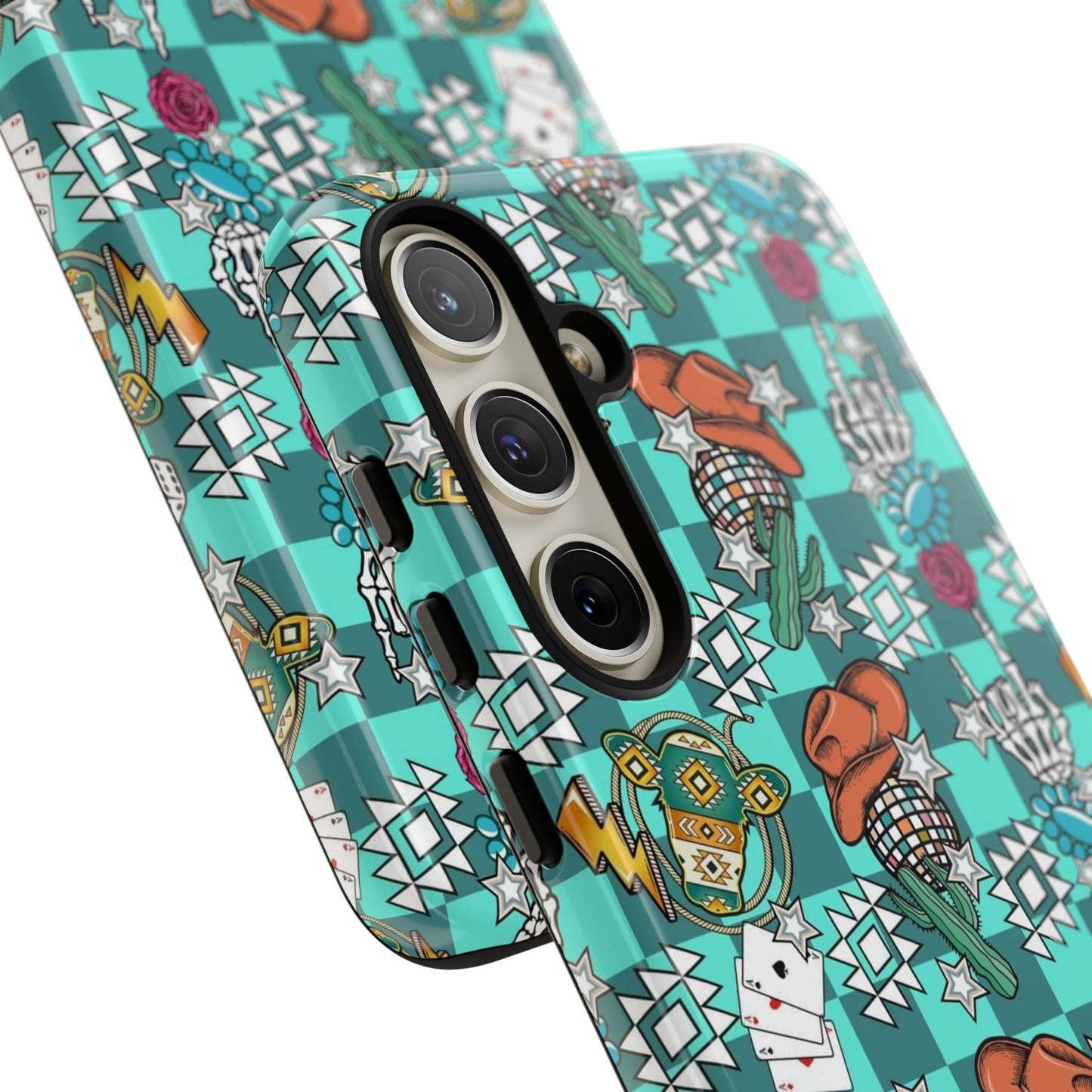 Blue Aztec Disco Tough Cases