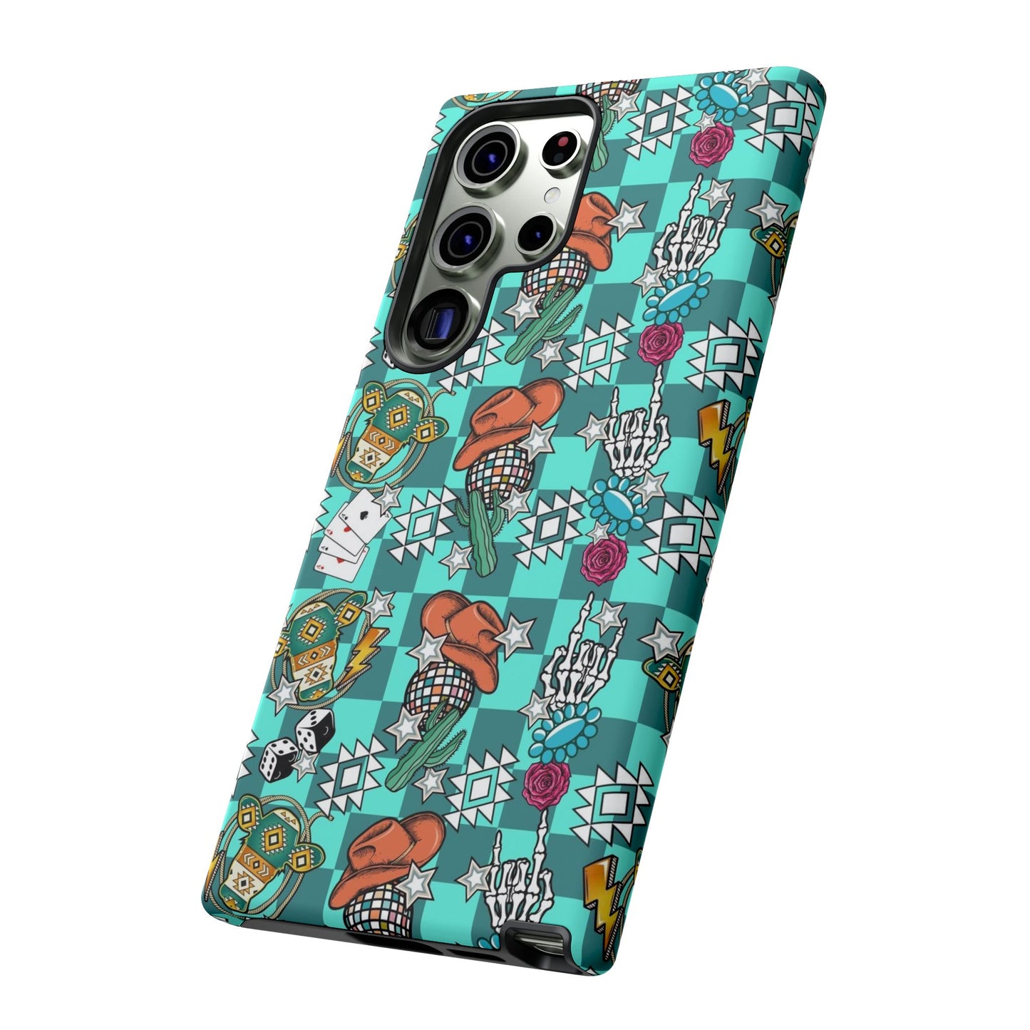 Blue Aztec Disco Tough Cases