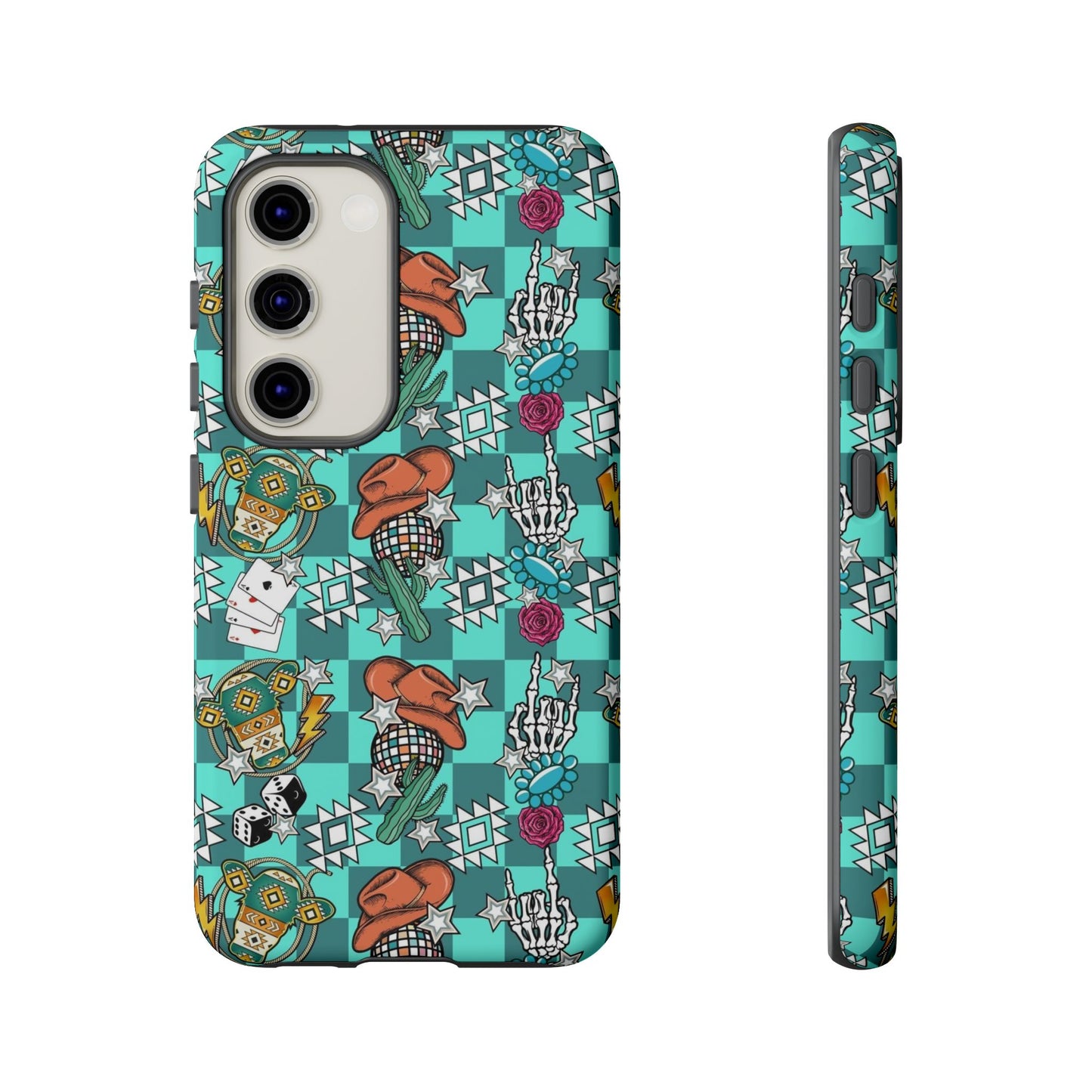 Blue Aztec Disco Tough Cases