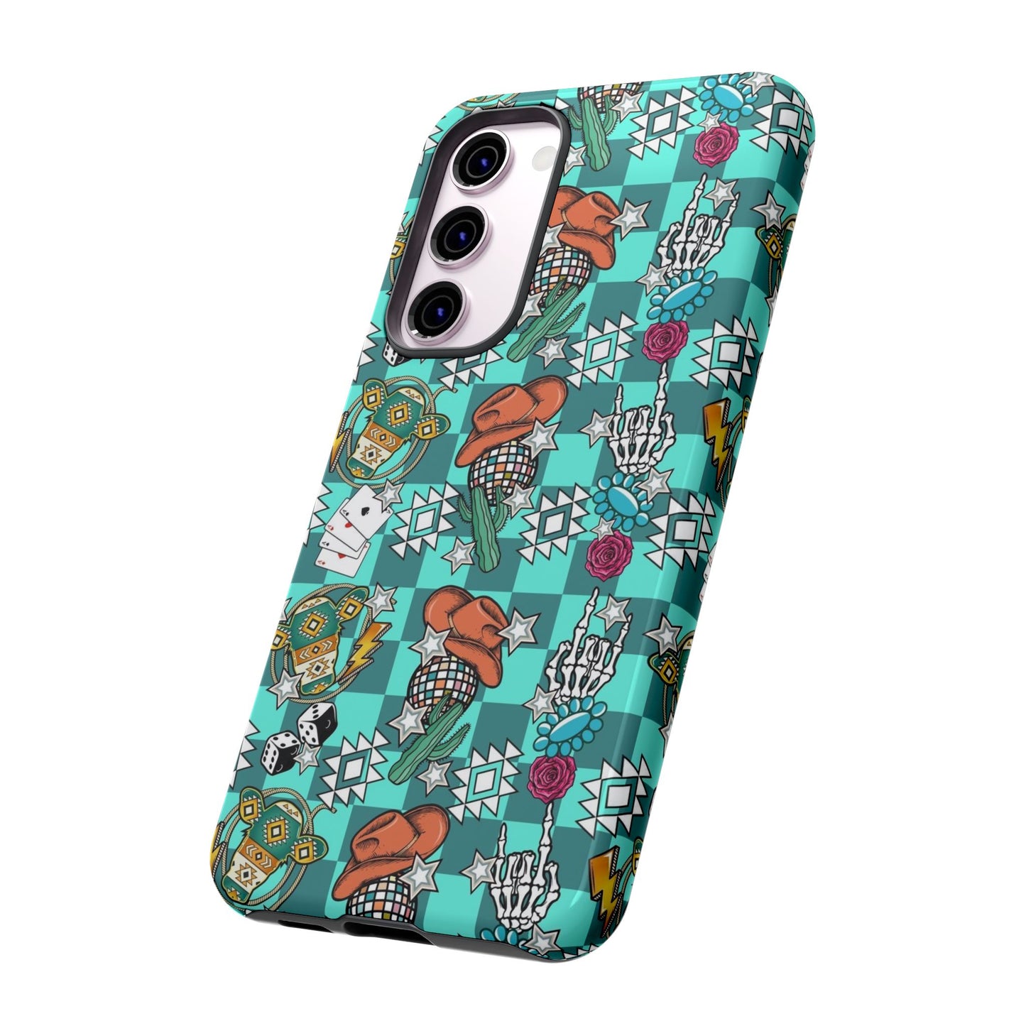 Blue Aztec Disco Tough Cases