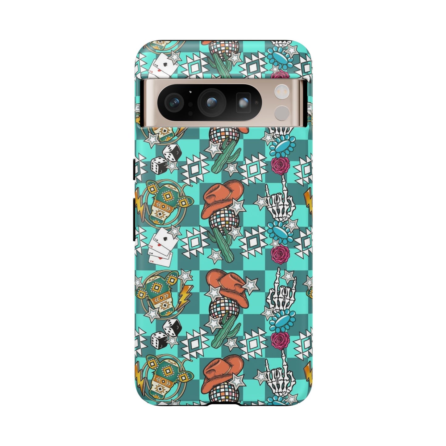 Blue Aztec Disco Tough Cases