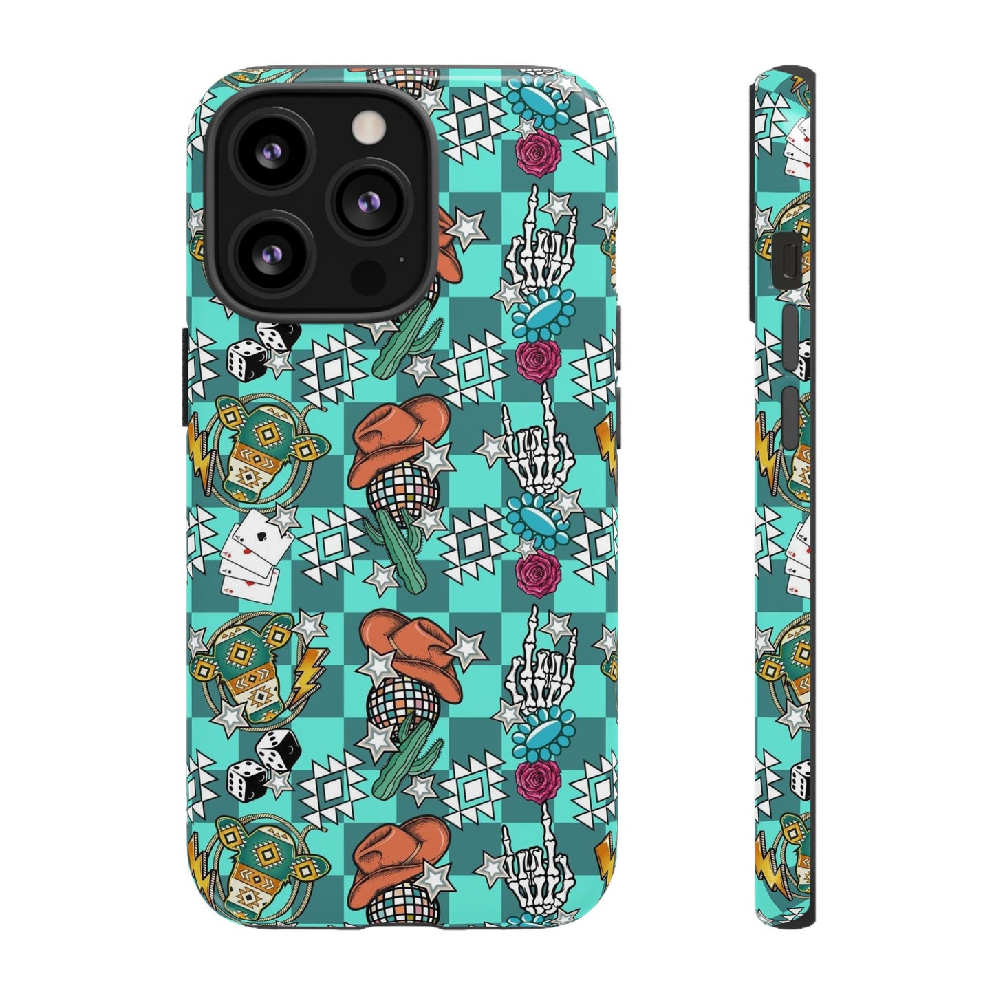 Blue Aztec Disco Tough Cases