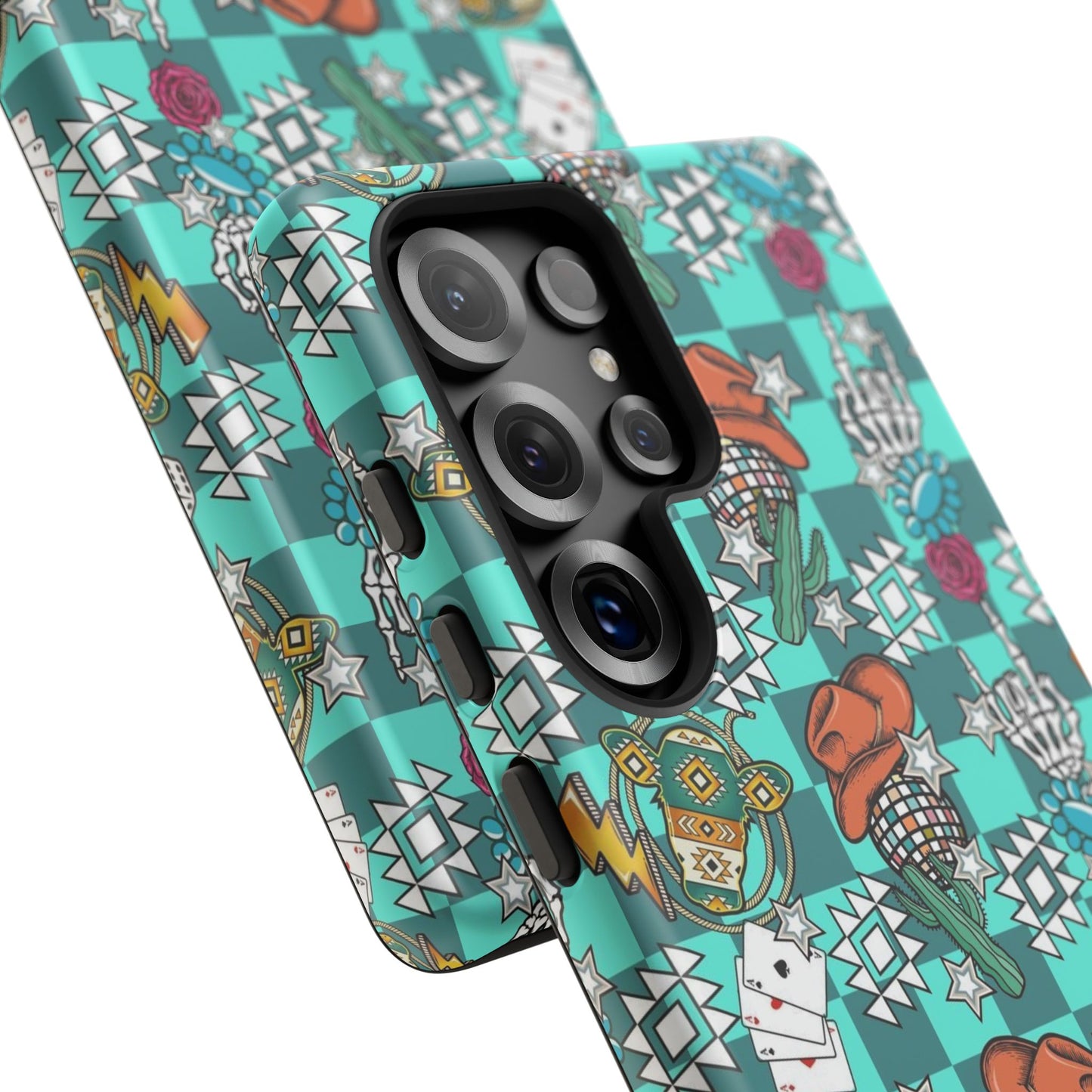 Blue Aztec Disco Tough Cases