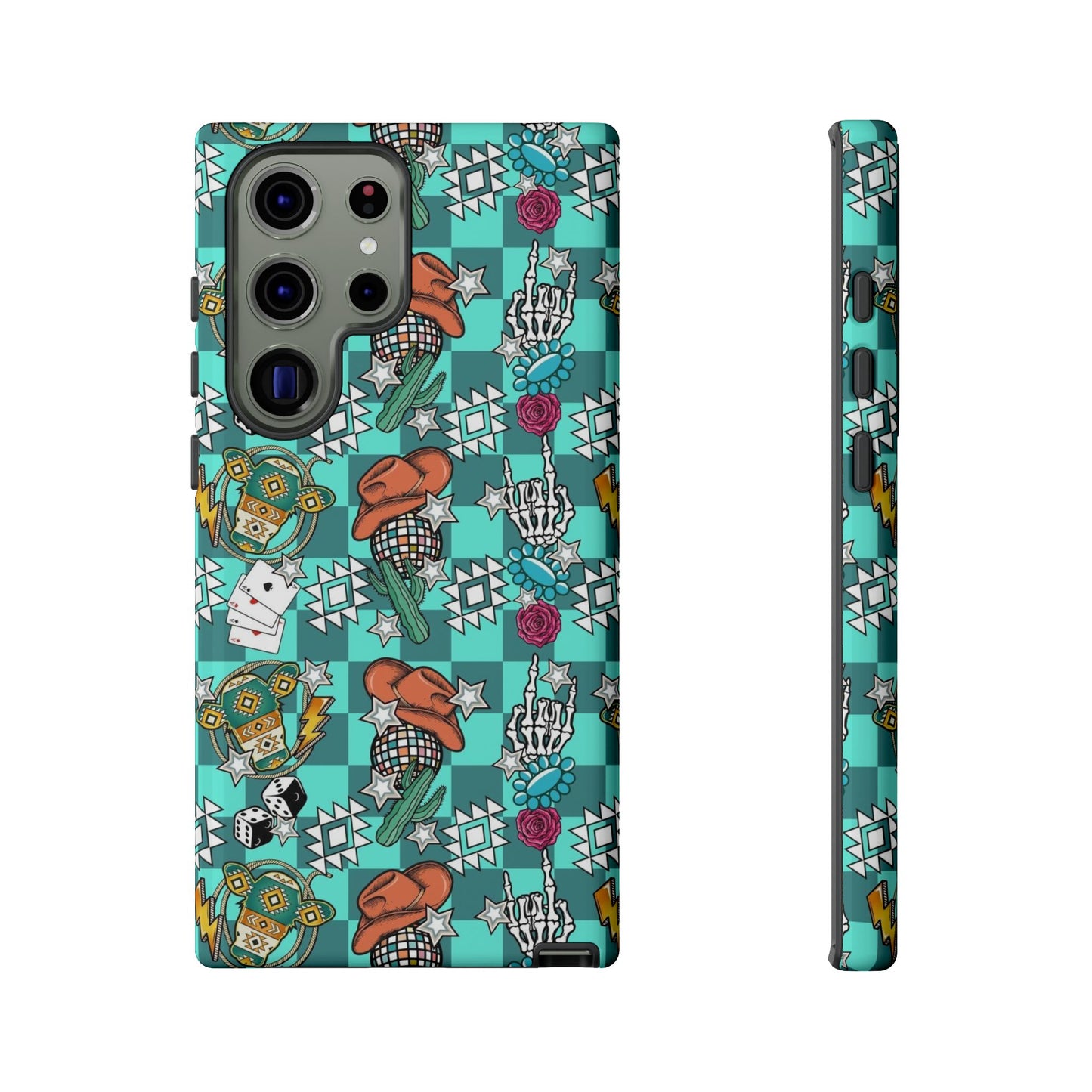 Blue Aztec Disco Tough Cases