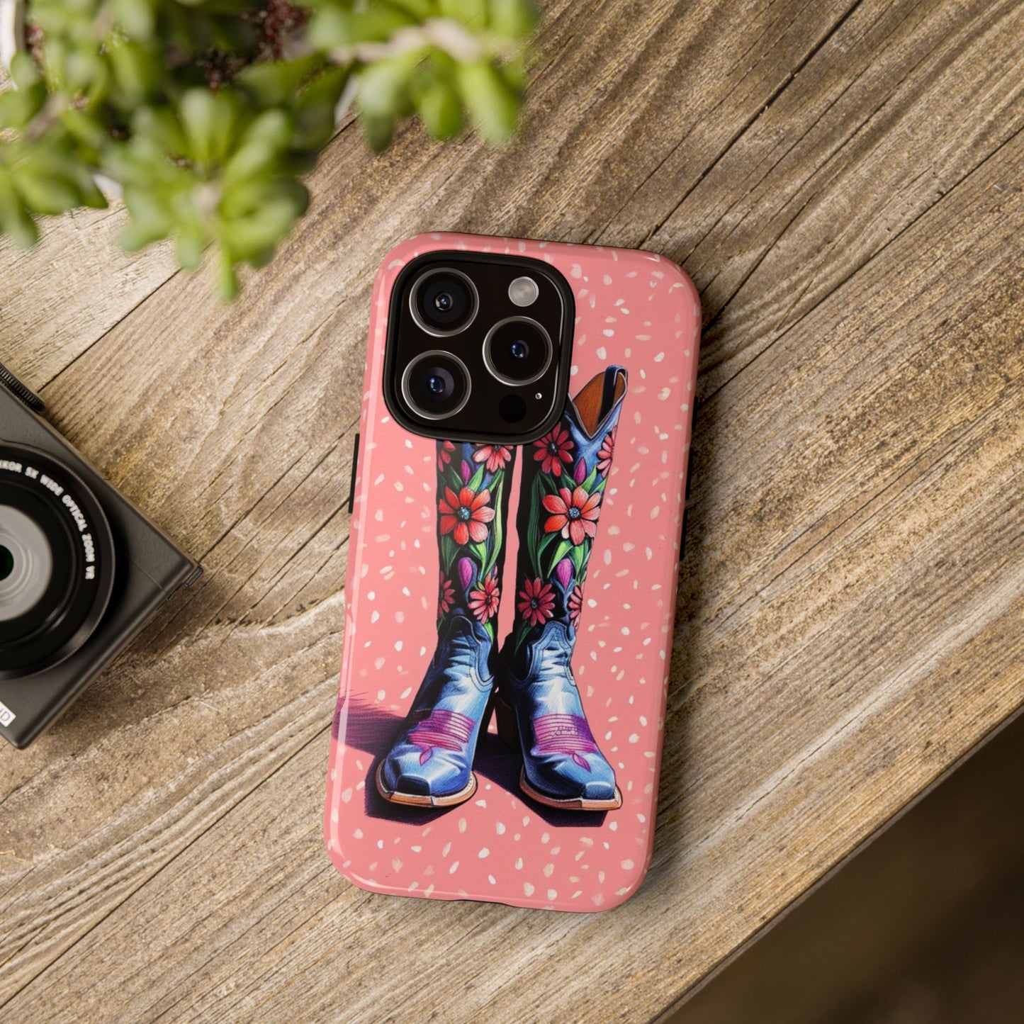 Flowered Cowboy Boots Tough Case