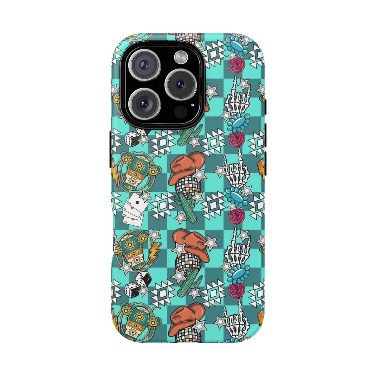 Blue Aztec Disco Tough Cases