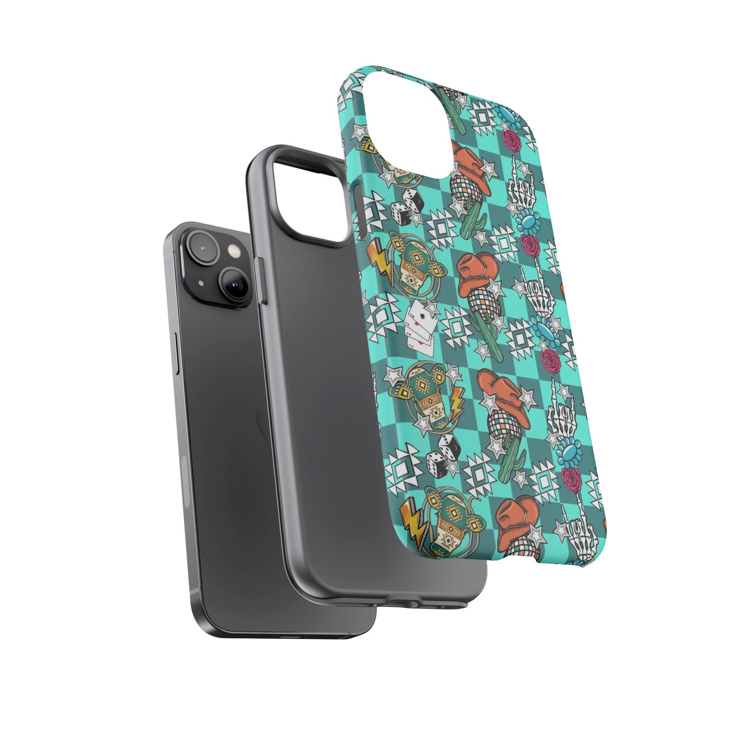Blue Aztec Disco Tough Cases