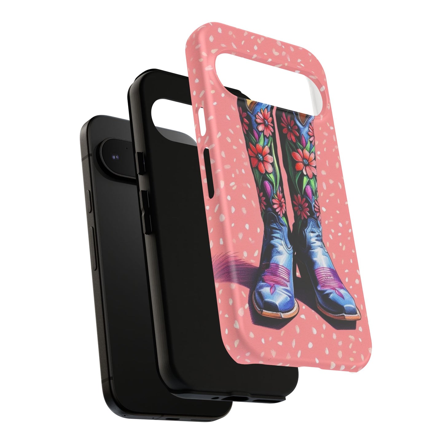 Flowered Cowboy Boots Tough Case