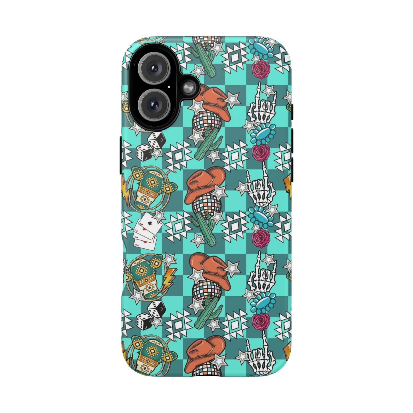 Blue Aztec Disco Tough Cases