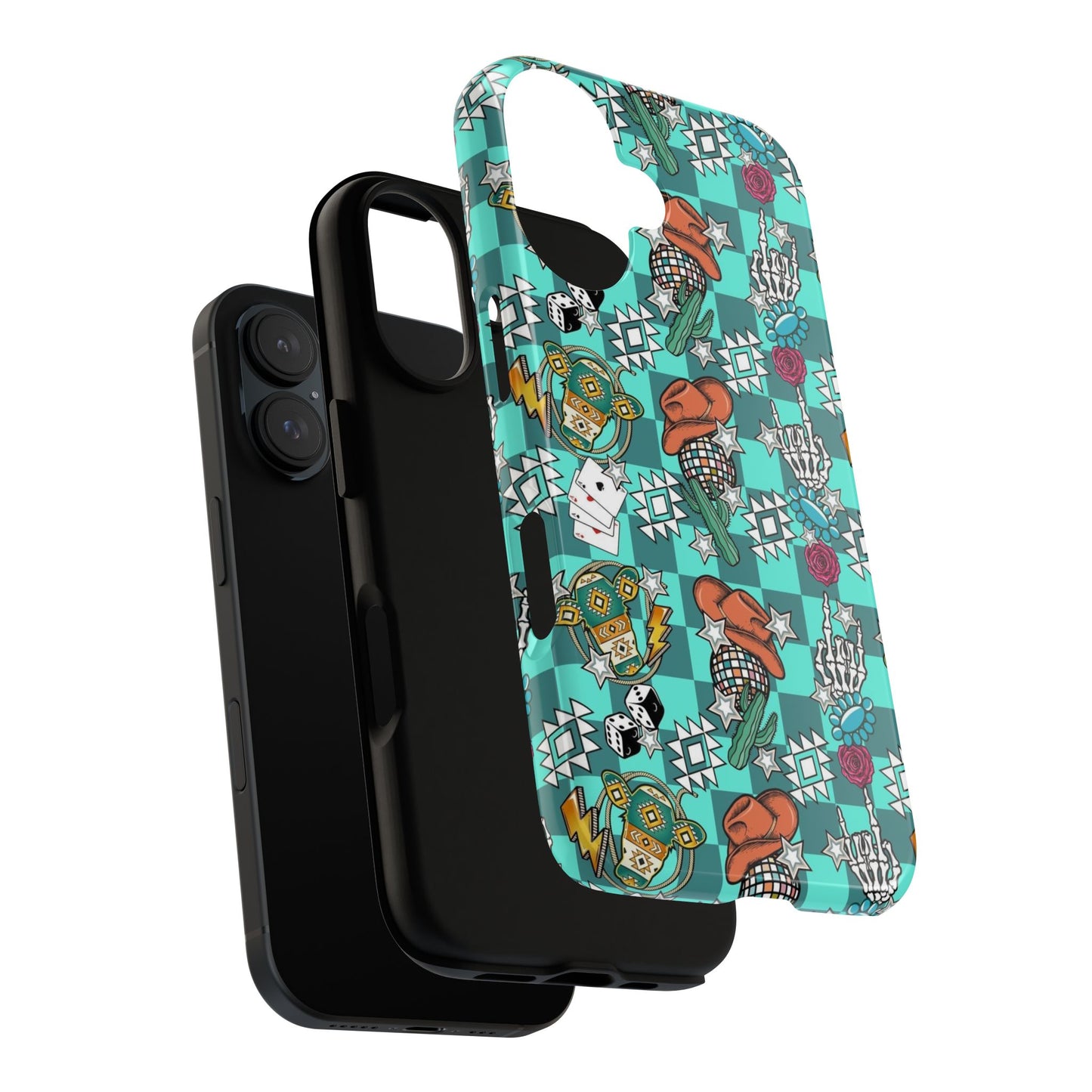 Blue Aztec Disco Tough Cases