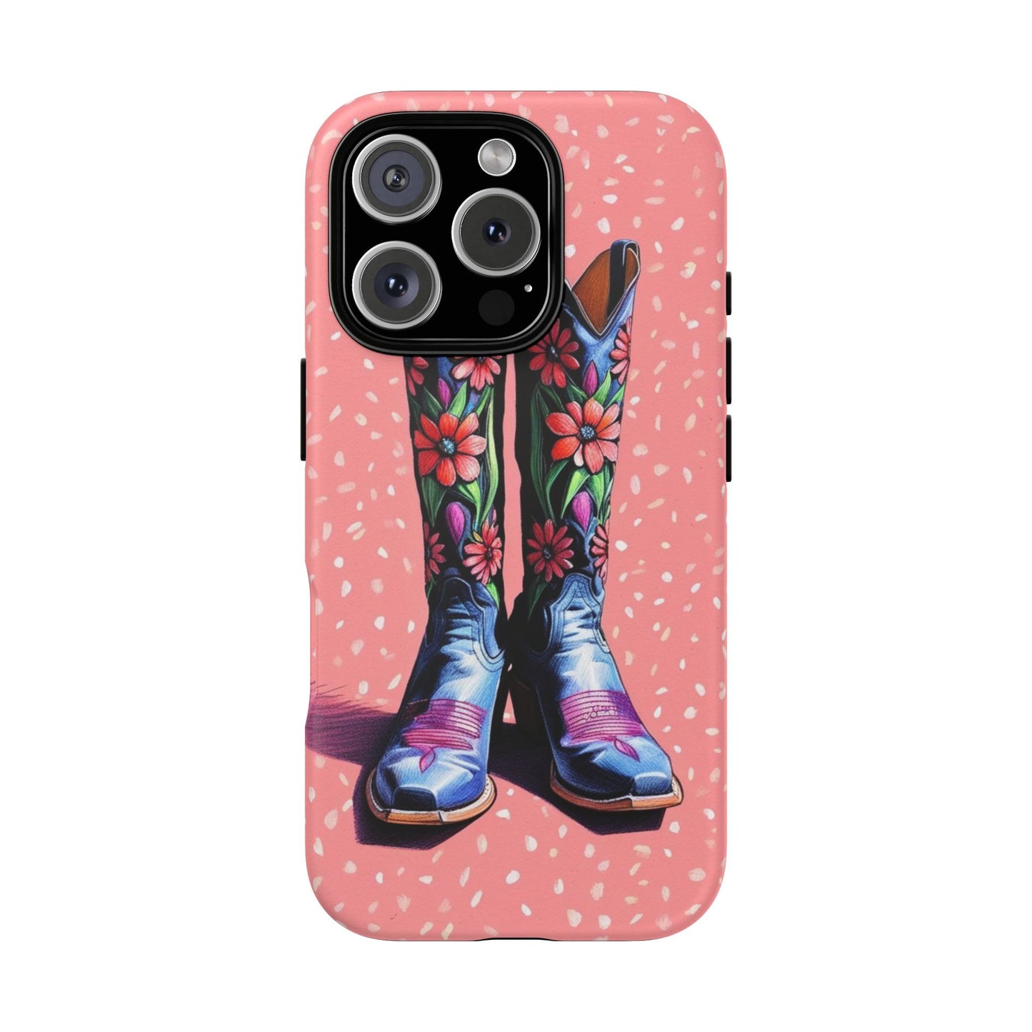 Flowered Cowboy Boots Tough Case