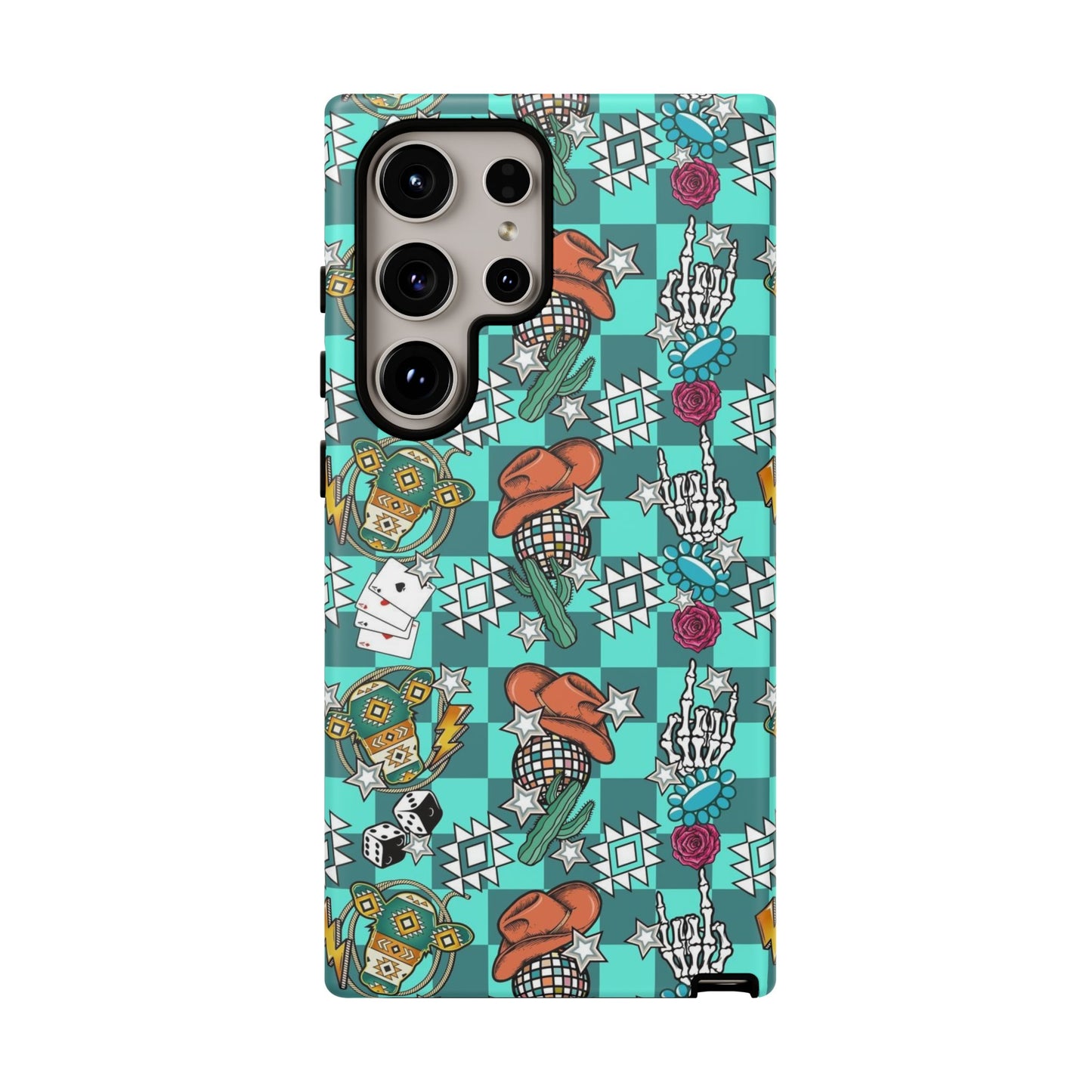 Blue Aztec Disco Tough Cases