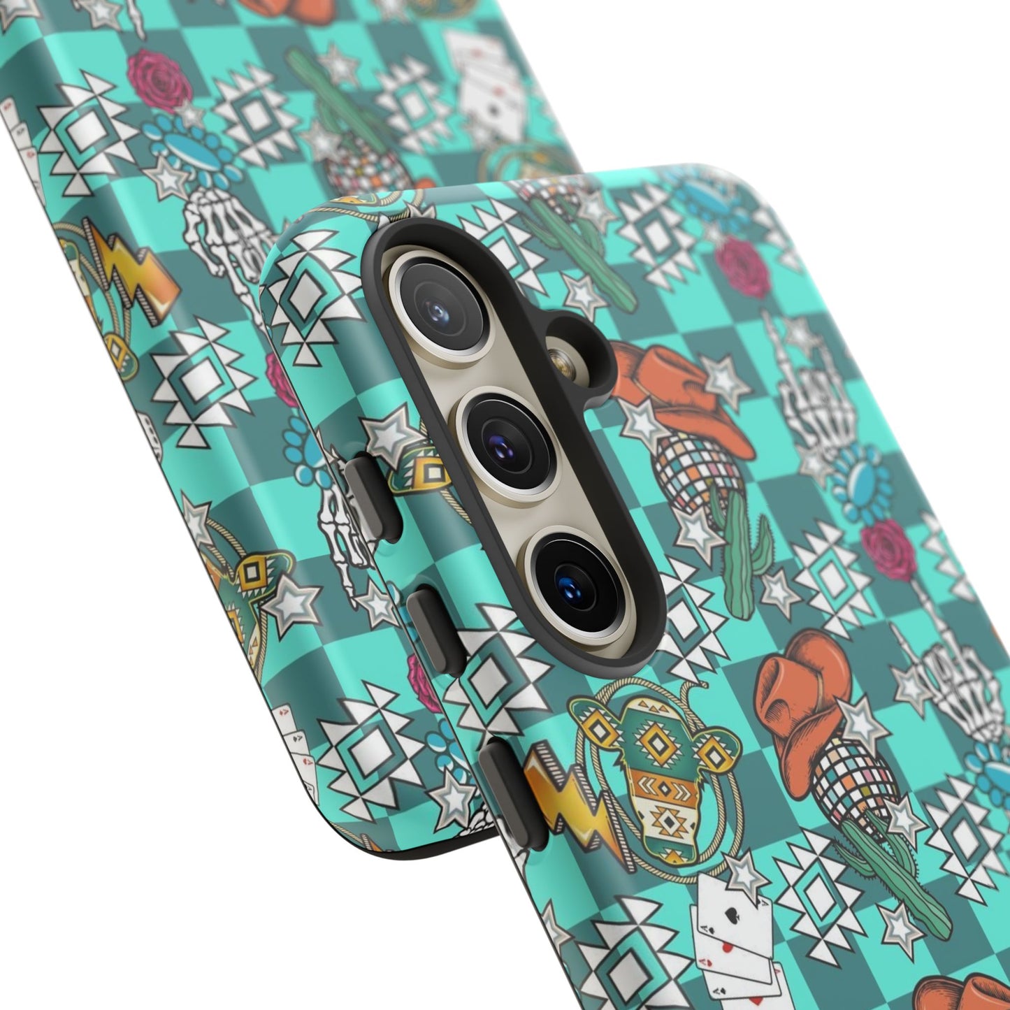 Blue Aztec Disco Tough Cases
