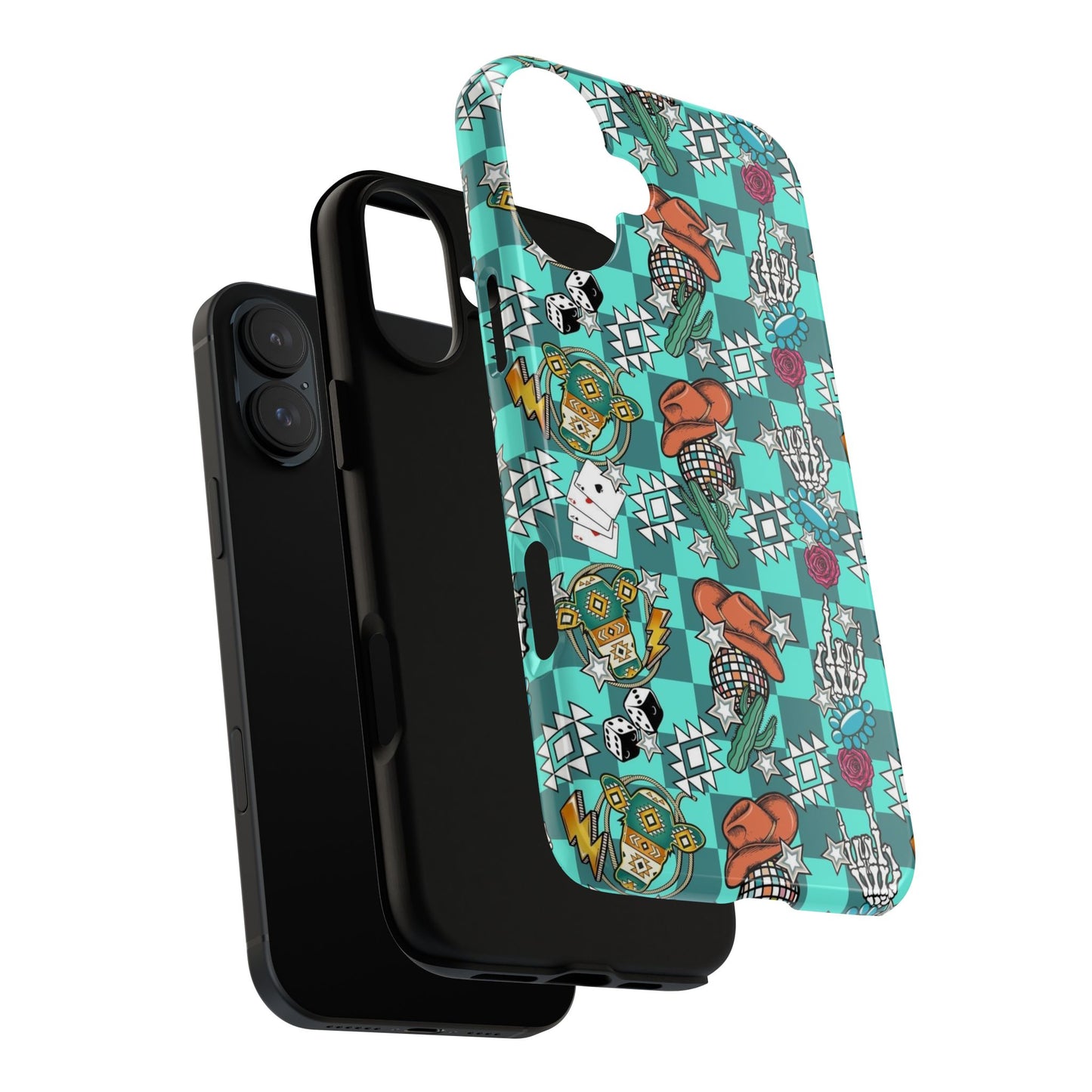 Blue Aztec Disco Tough Cases