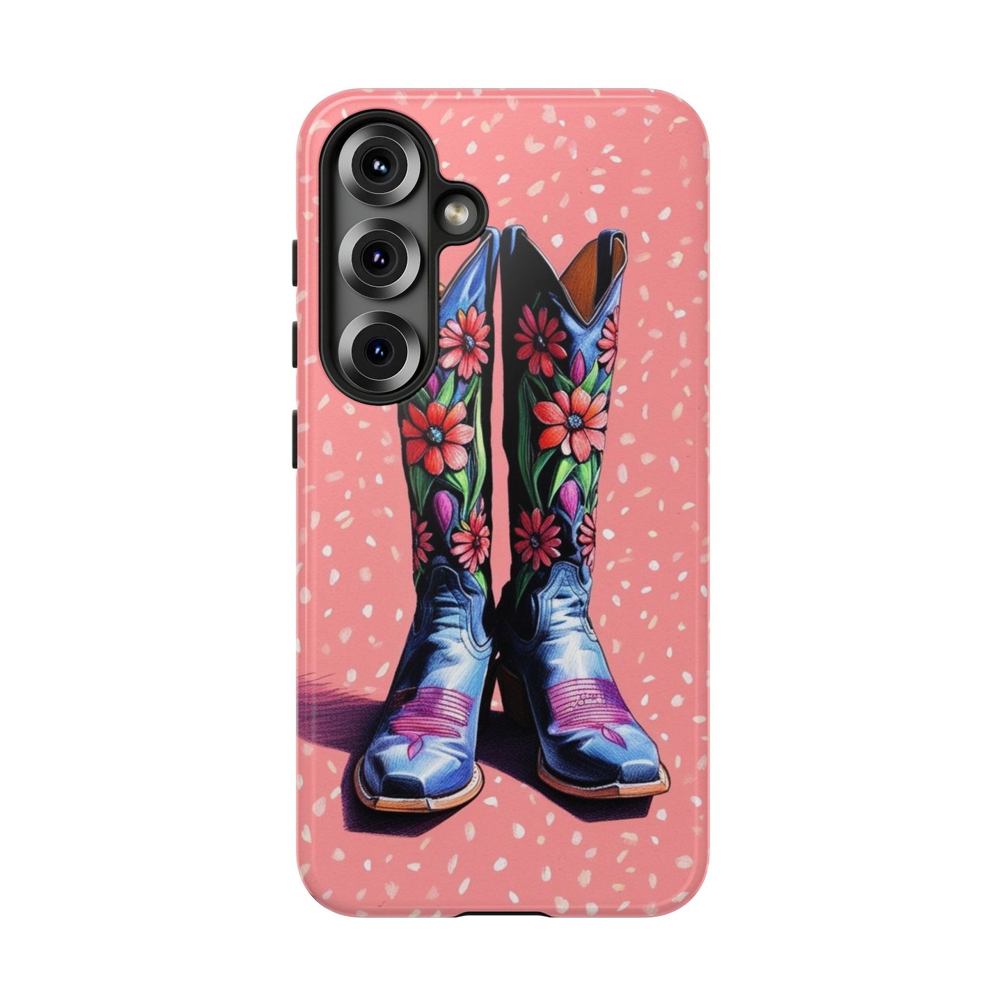 Flowered Cowboy Boots Tough Case