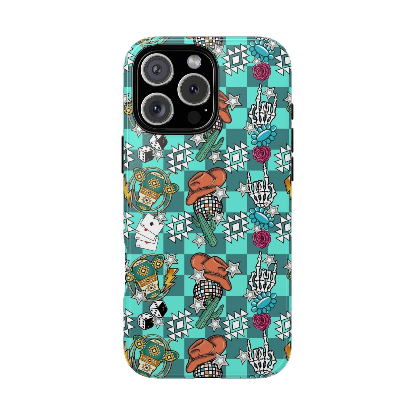 Blue Aztec Disco Tough Cases