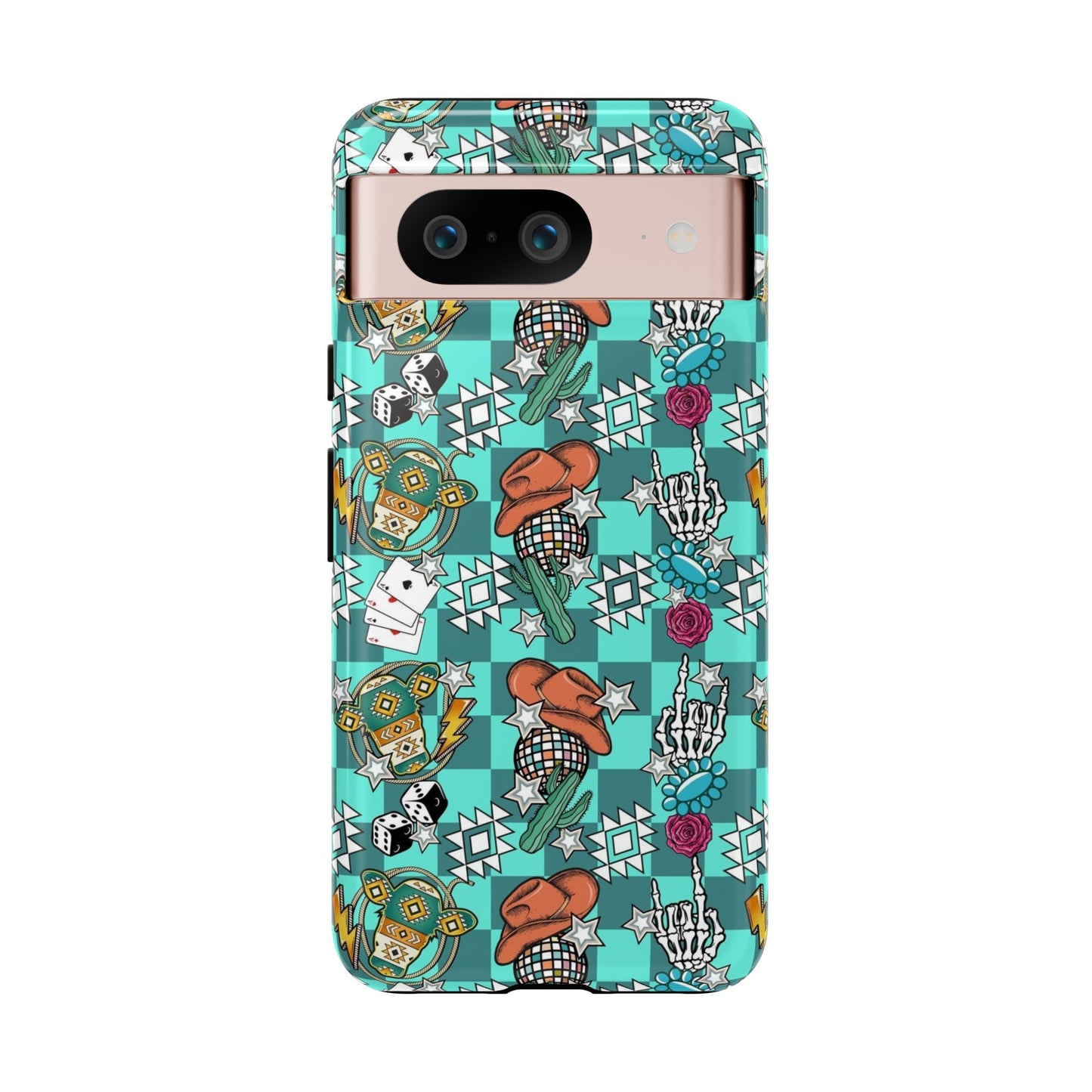 Blue Aztec Disco Tough Cases