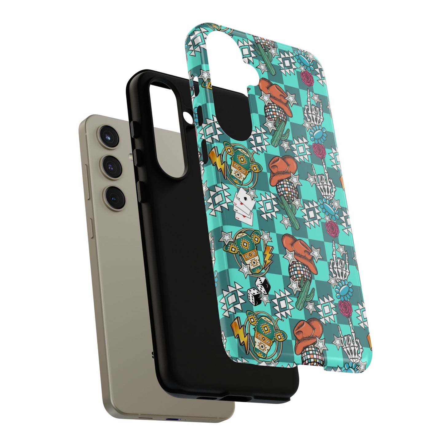 Blue Aztec Disco Tough Cases