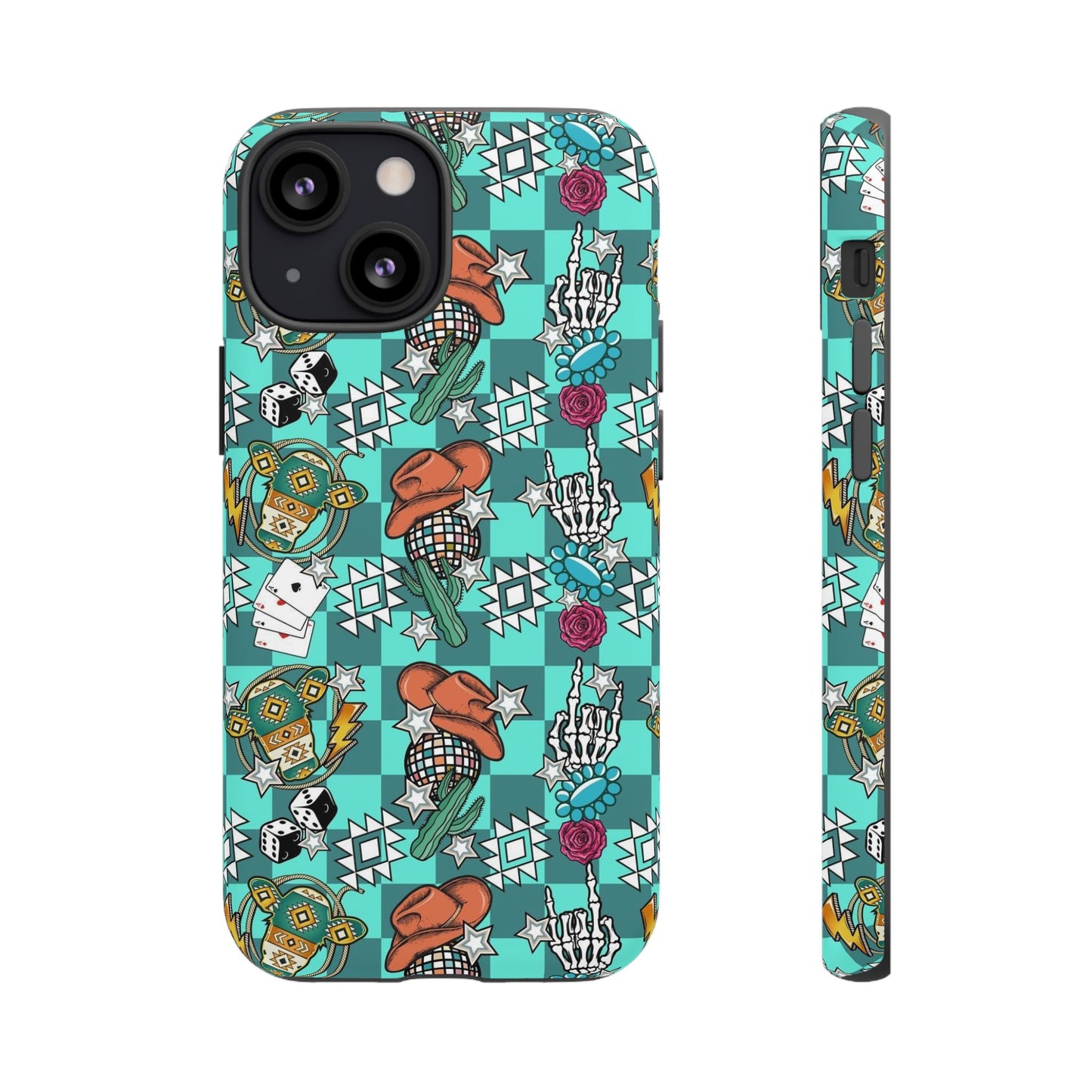 Blue Aztec Disco Tough Cases