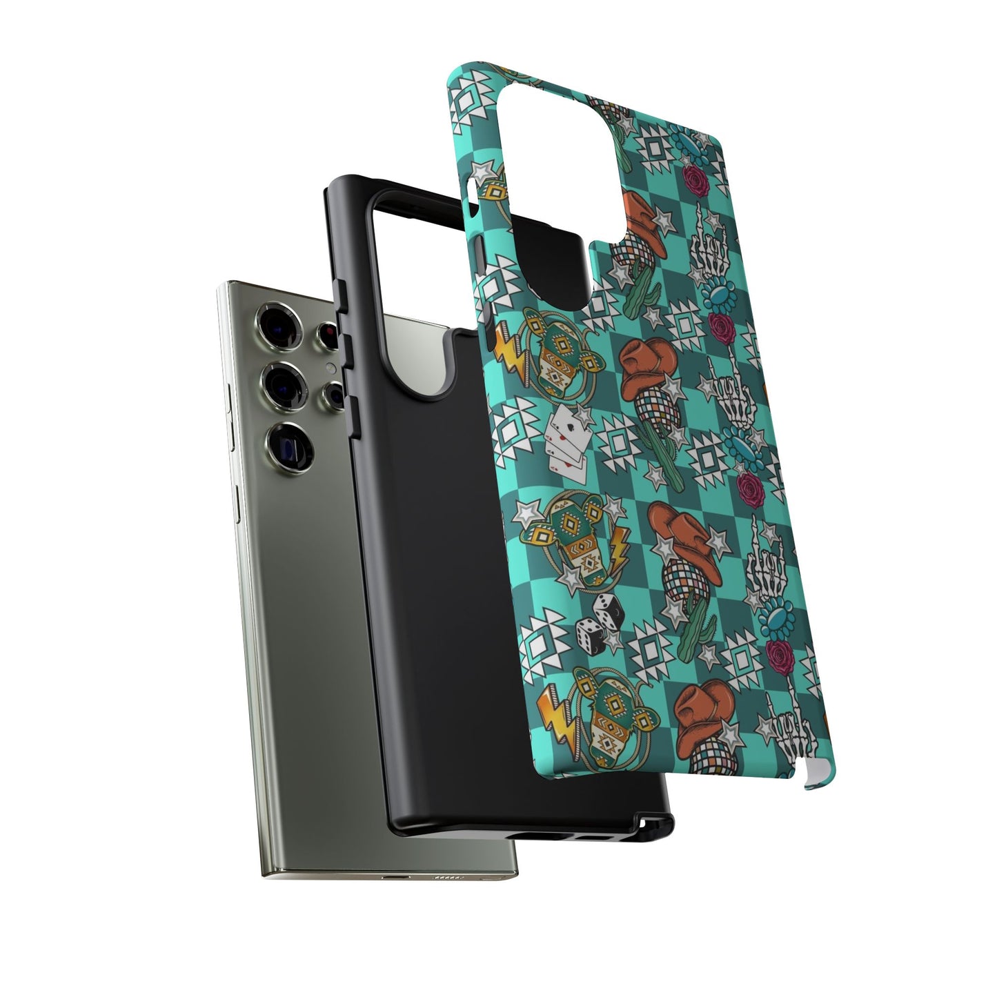 Blue Aztec Disco Tough Cases