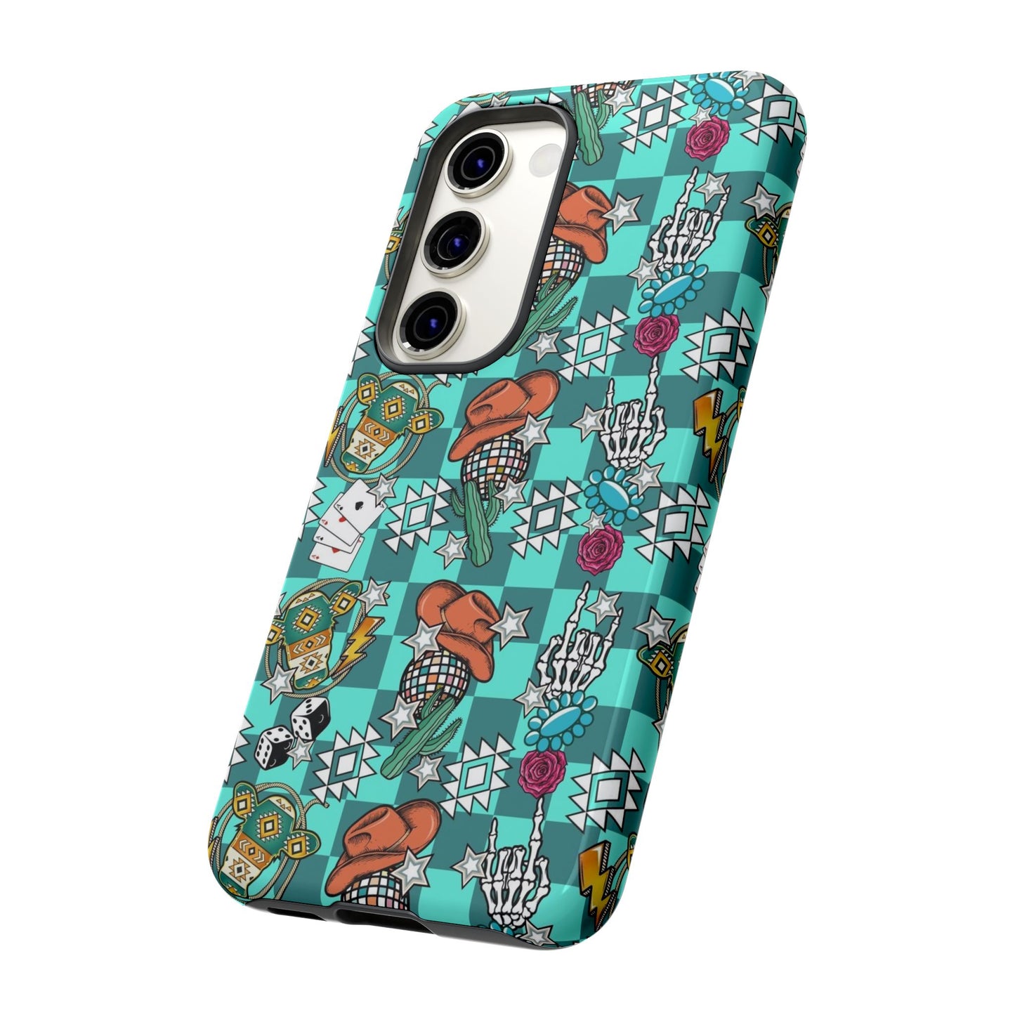 Blue Aztec Disco Tough Cases