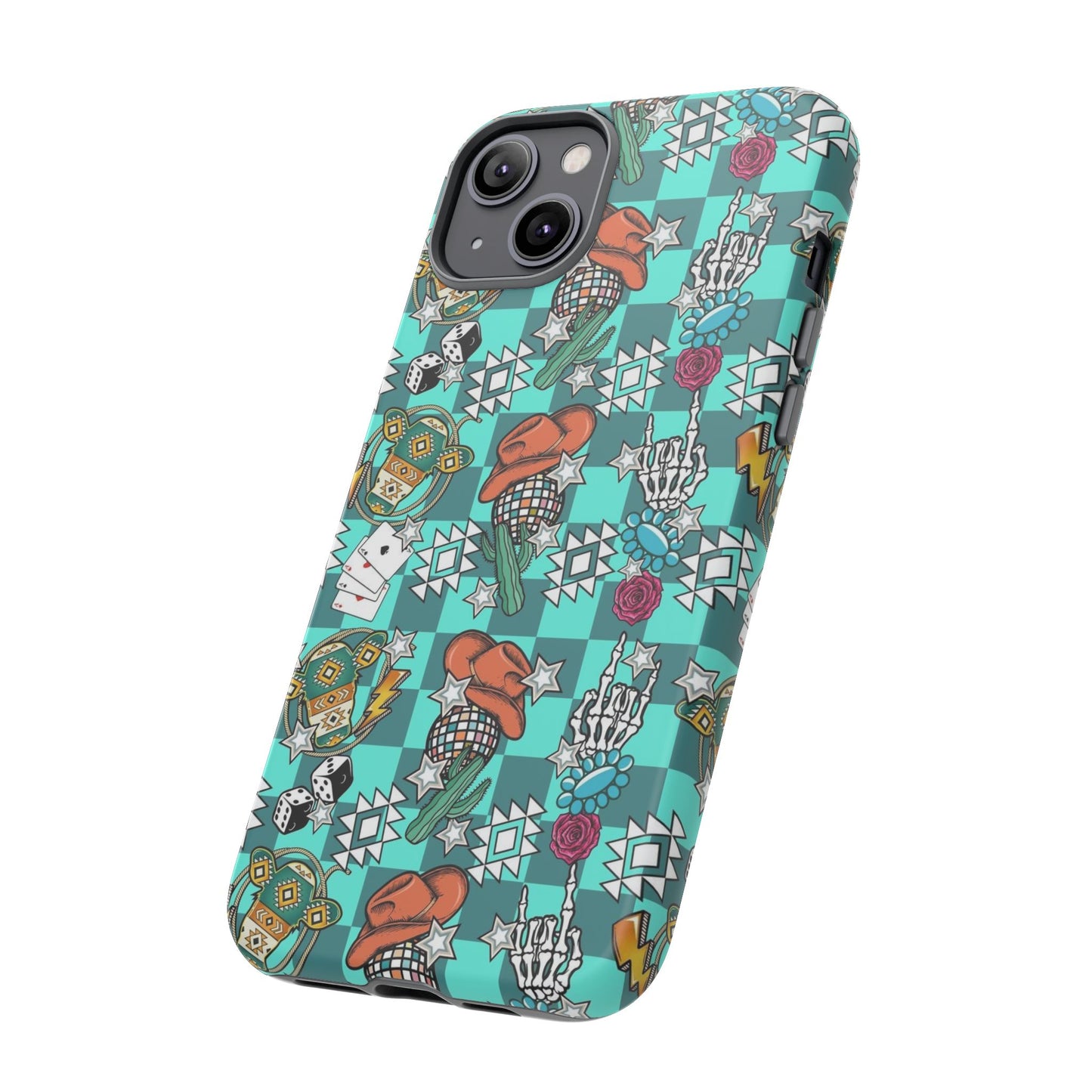 Blue Aztec Disco Tough Cases
