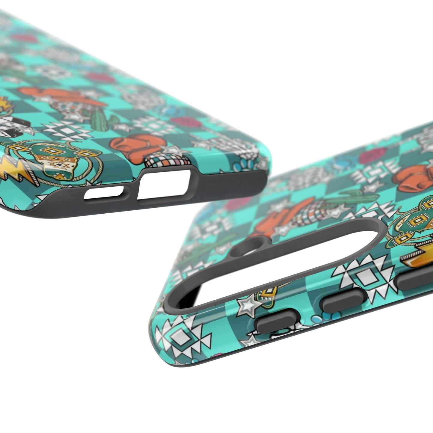 Blue Aztec Disco Tough Cases