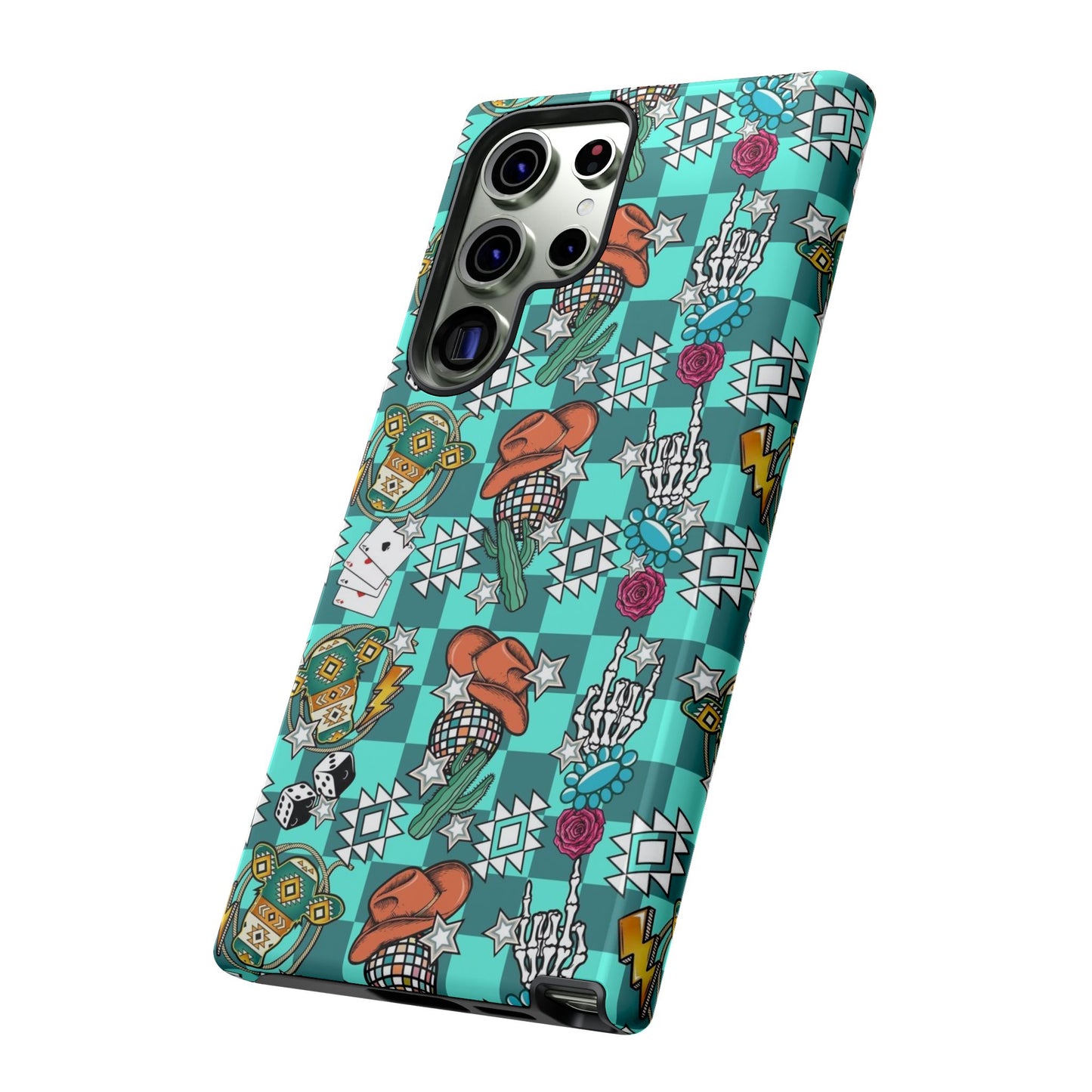 Blue Aztec Disco Tough Cases