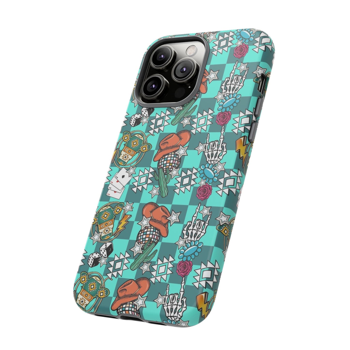Blue Aztec Disco Tough Cases