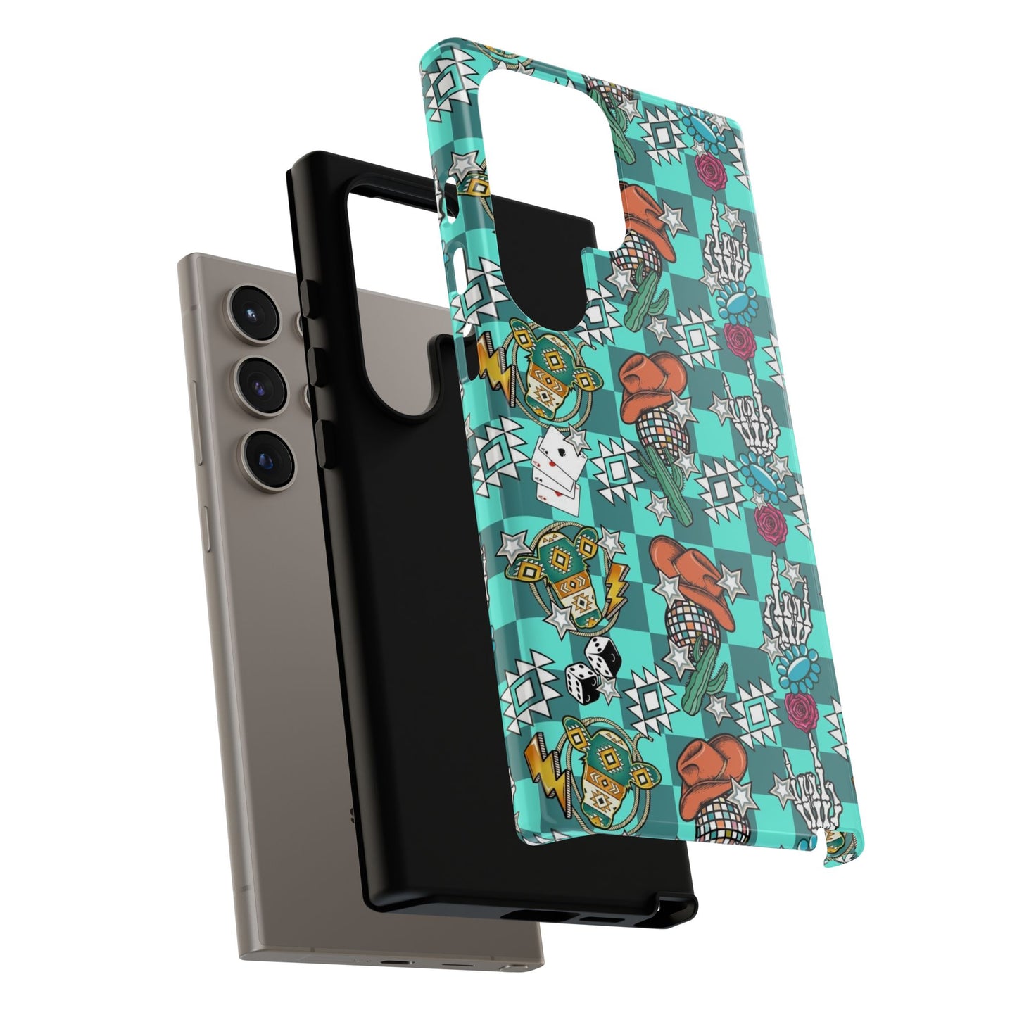 Blue Aztec Disco Tough Cases